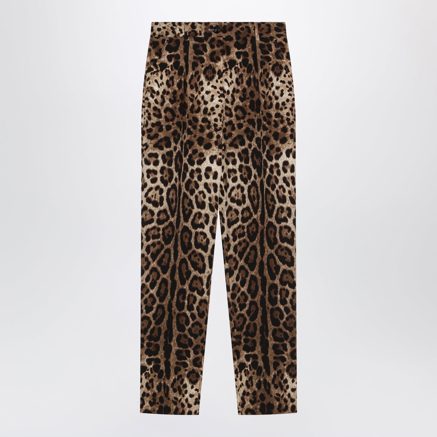 Dolce&Gabbana Leopard-Print Stretch Wool Canvas Pants Women DOLCE & GABBANA