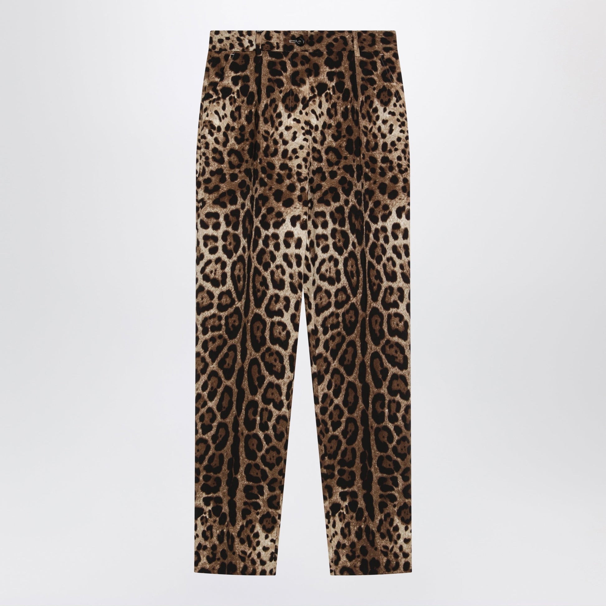 Dolce&Gabbana Leopard-Print Stretch Wool Canvas Pants Women DOLCE & GABBANA