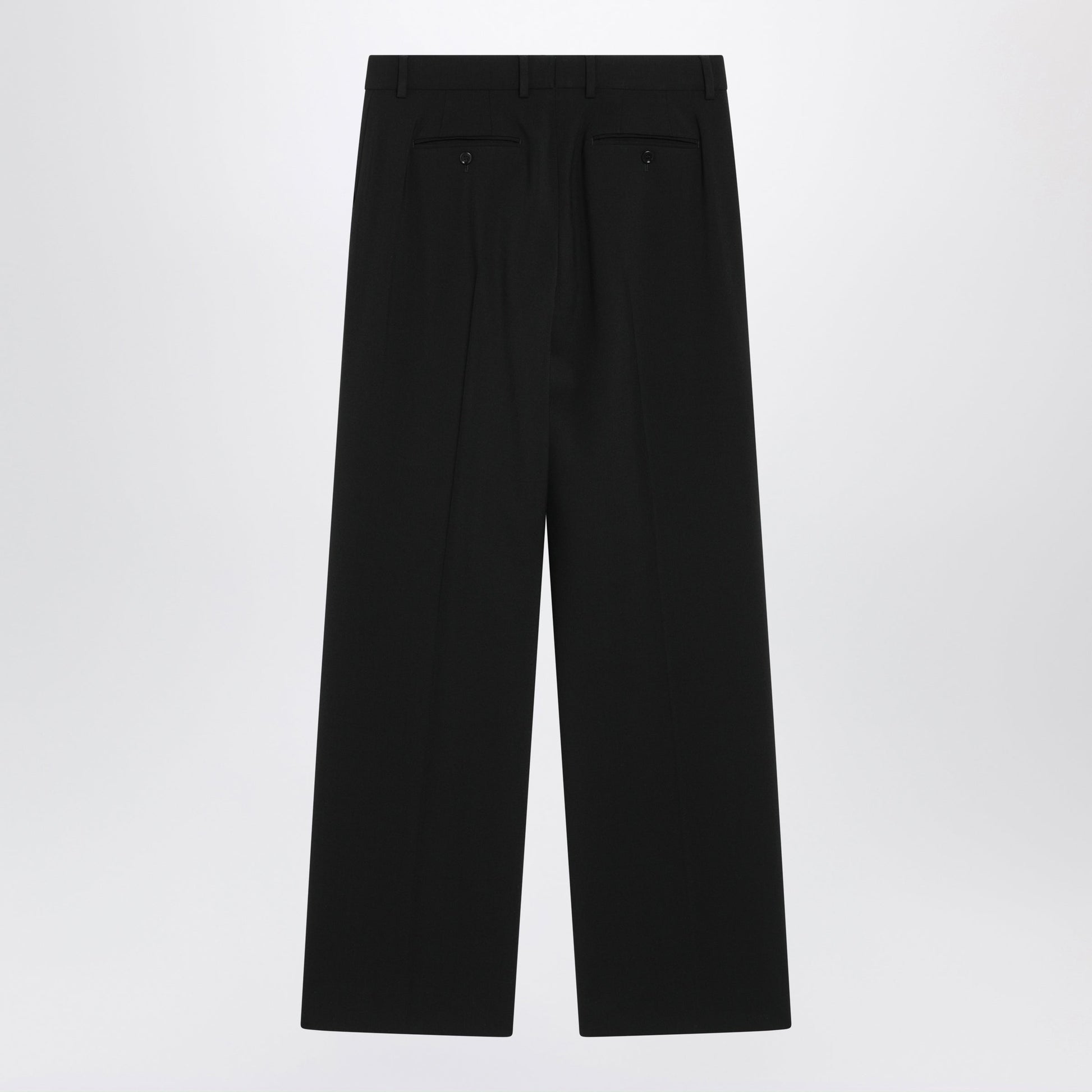 Dolce&Gabbana Double Pinch Black Virgin Wool Trousers Women DOLCE & GABBANA