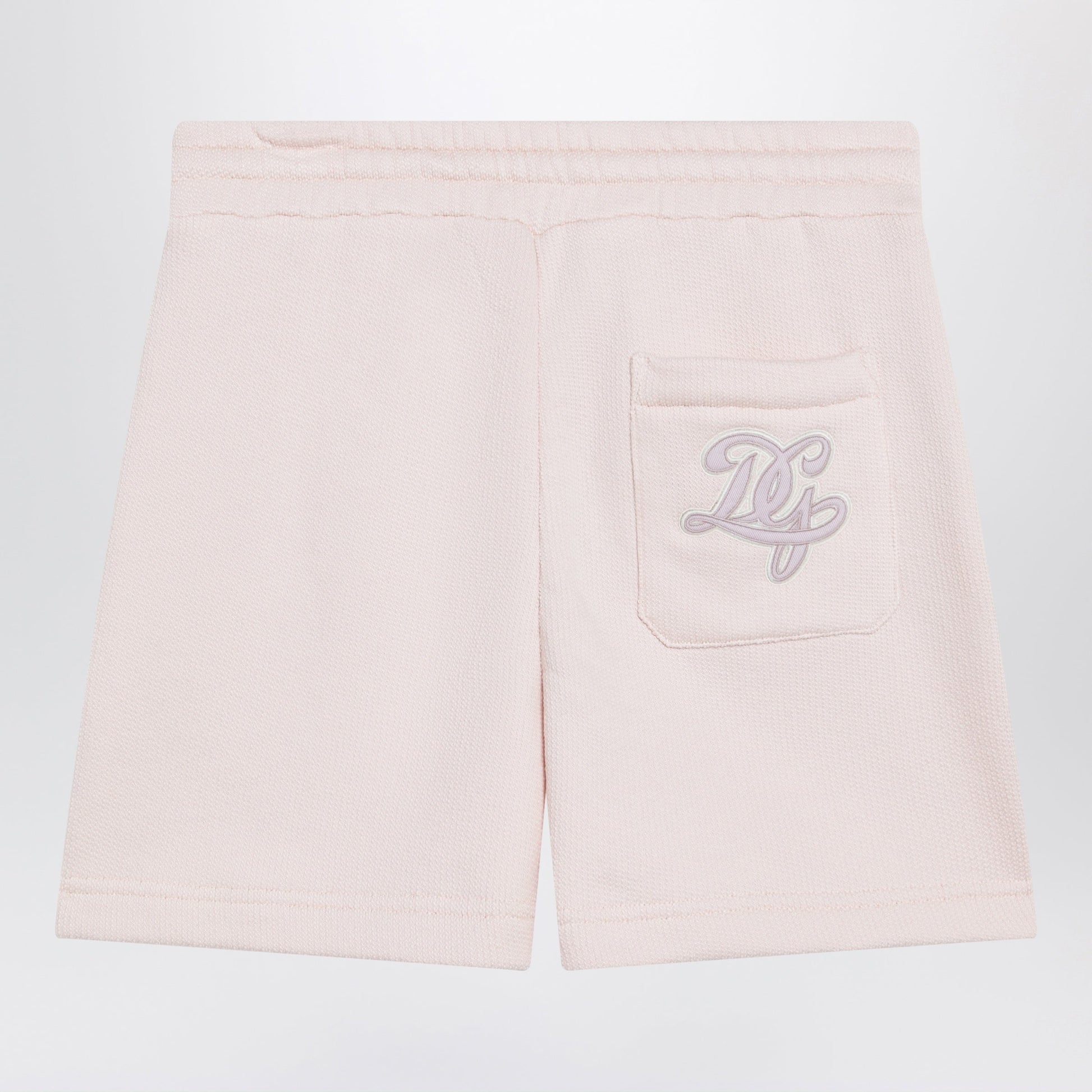 Dolce&Gabbana Pink Cotton Drawstring Shorts With Embroidered Logo Women DOLCE & GABBANA