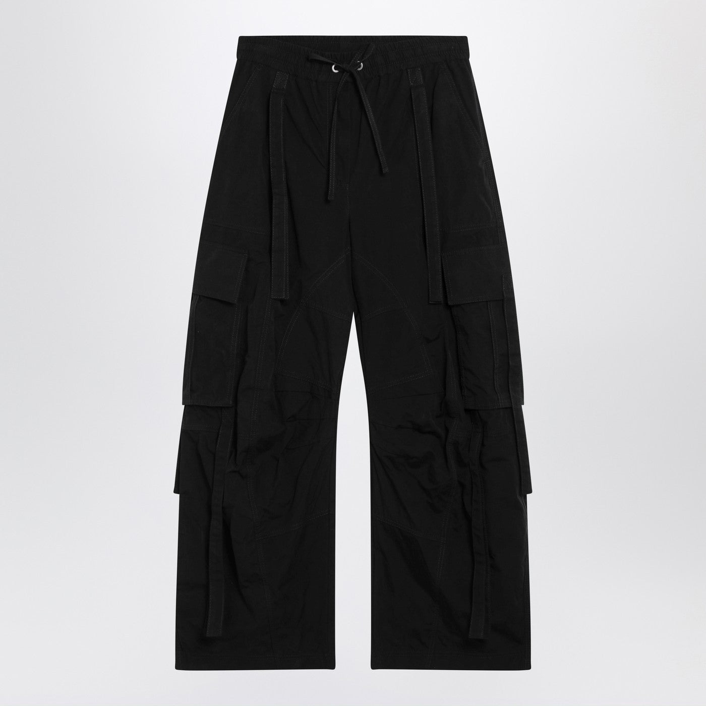 Dolce&Gabbana Black Waxed Faille Cargo Trousers Women DOLCE & GABBANA