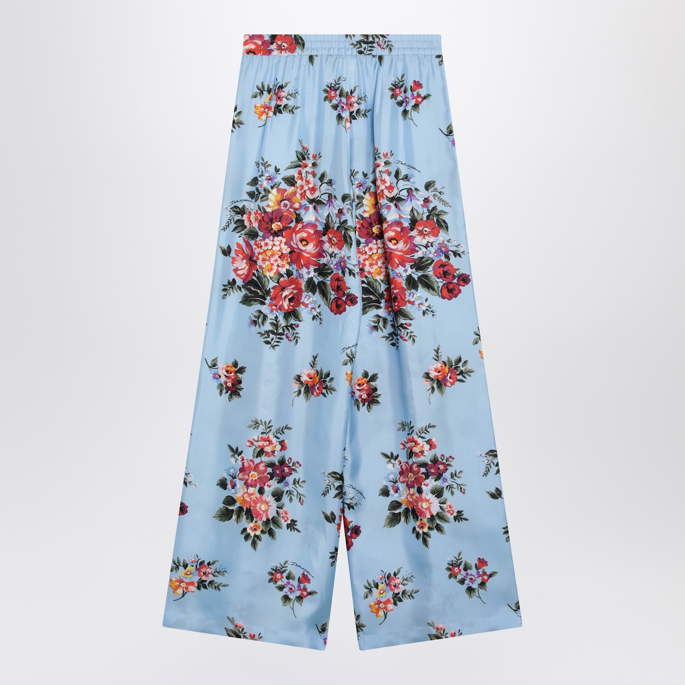 Dolce&Gabbana Silk Twill Trousers With Floral Print Women DOLCE & GABBANA