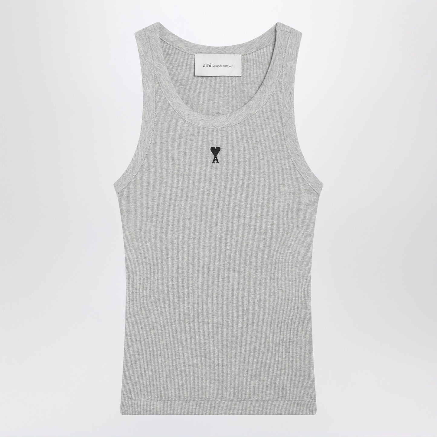 Ami Paris Grey Ami De Coeur Tank Top Women AMI PARIS