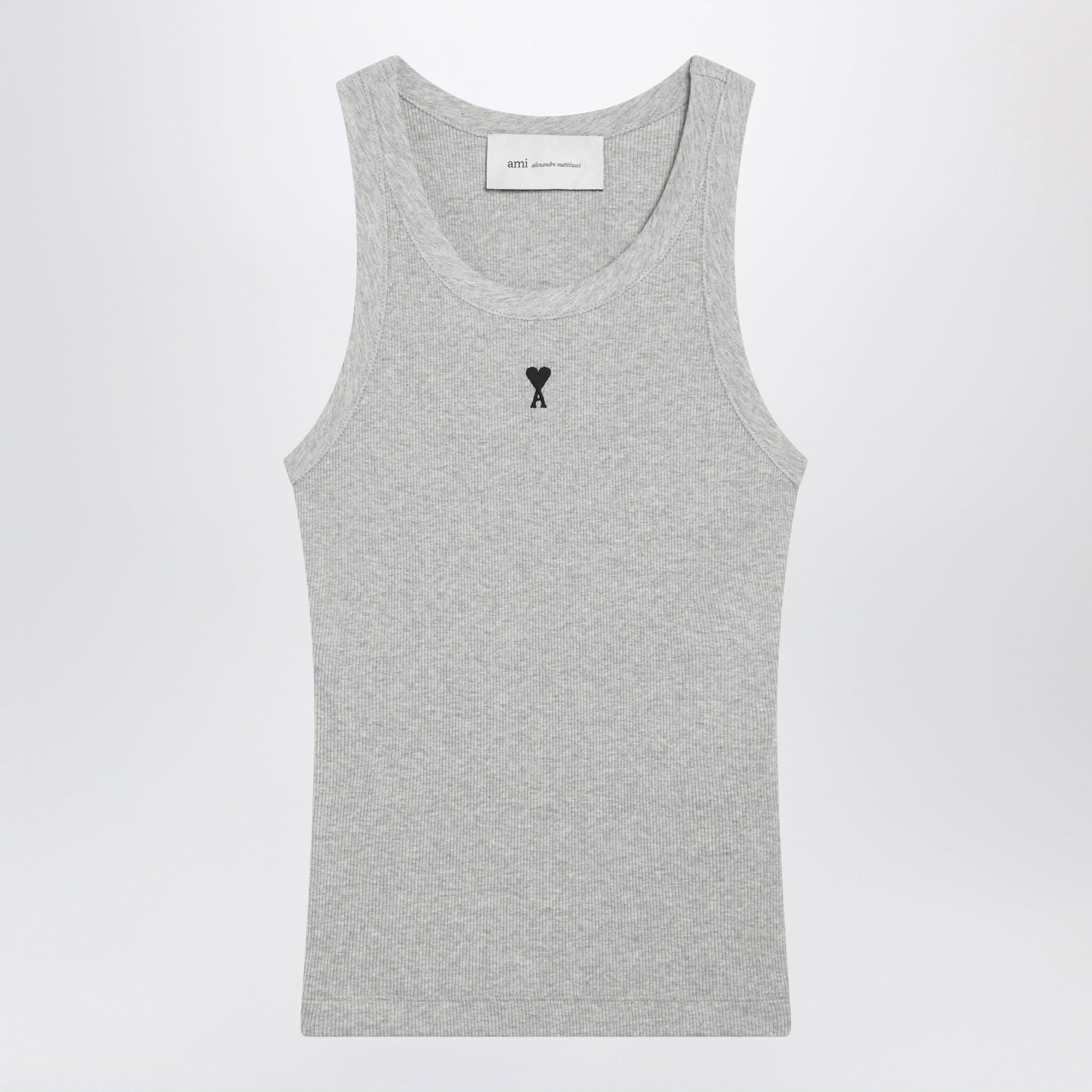 Ami Paris Grey Ami De Coeur Tank Top Women AMI PARIS