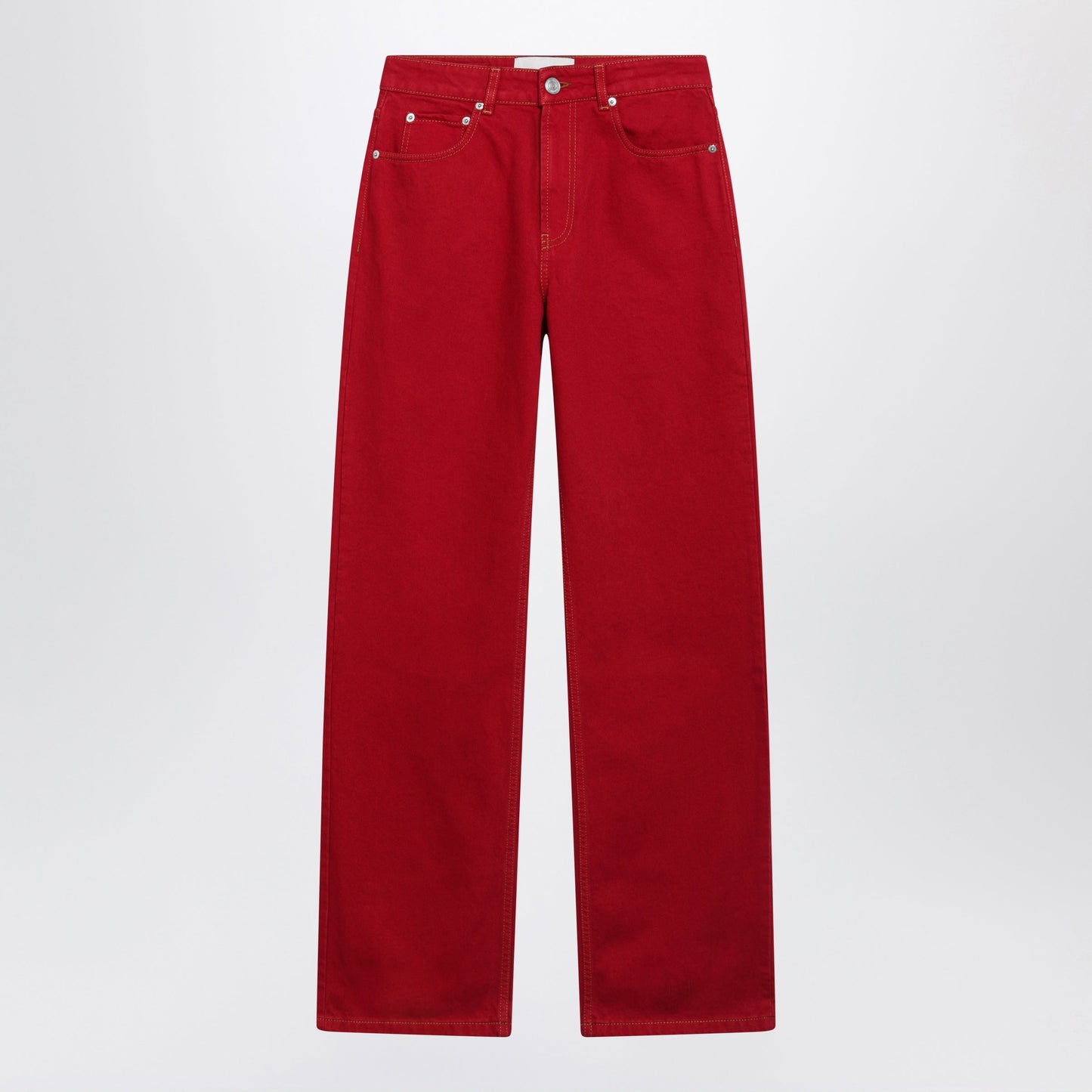 Ami Paris Ruby Red Cotton Twill Jeans Women AMI PARIS