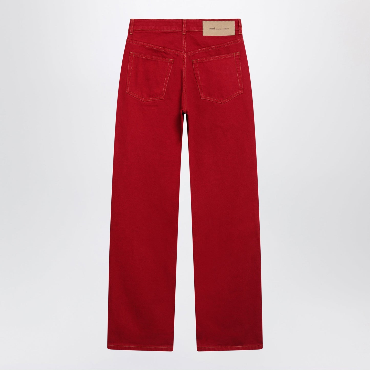 Ami Paris Ruby Red Cotton Twill Jeans Women AMI PARIS