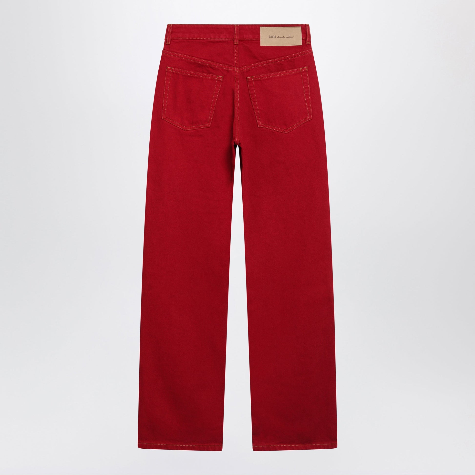 Ami Paris Ruby Red Cotton Twill Jeans Women AMI PARIS