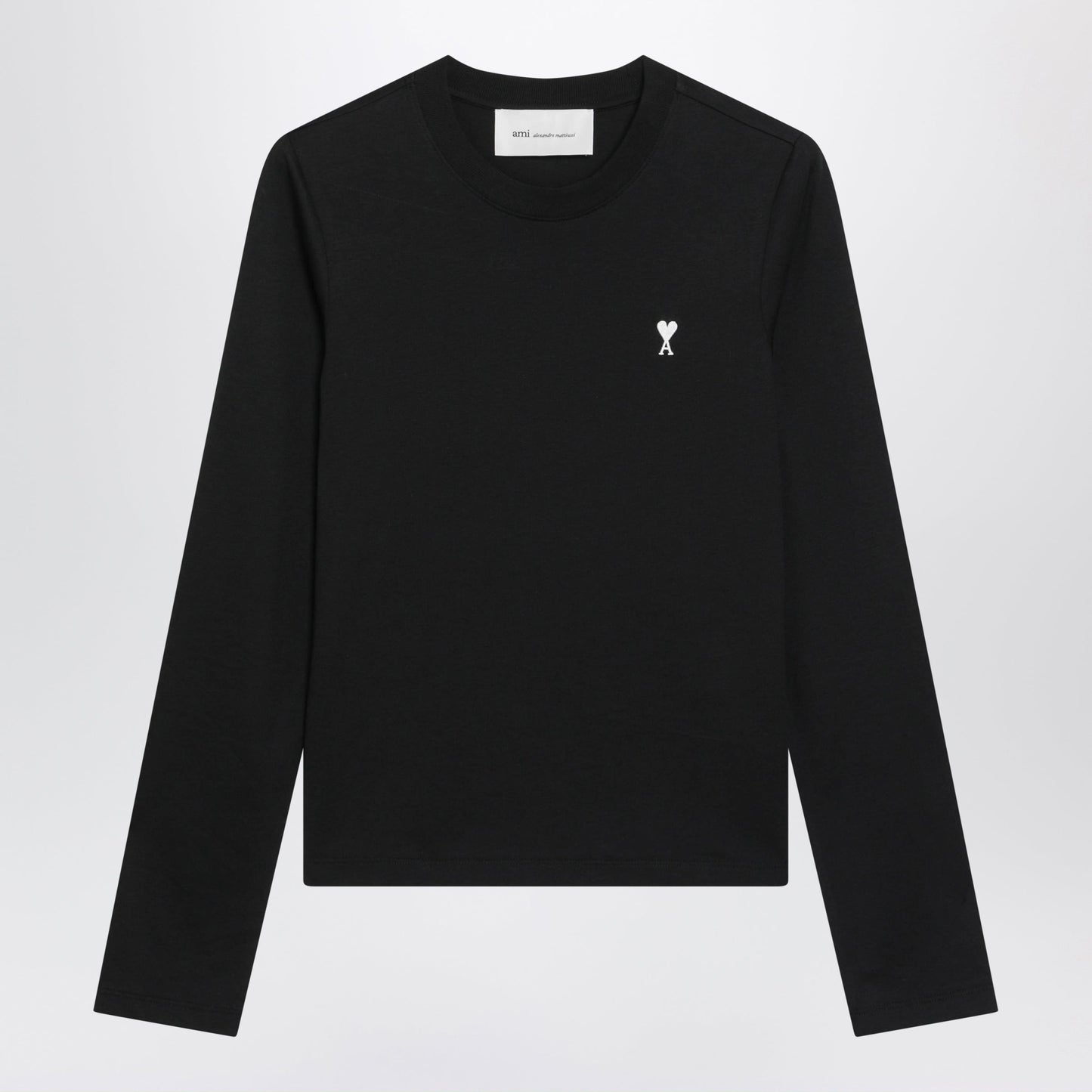 Ami Paris Ami De Cå“Ur Black Cotton T-Shirt Women AMI PARIS