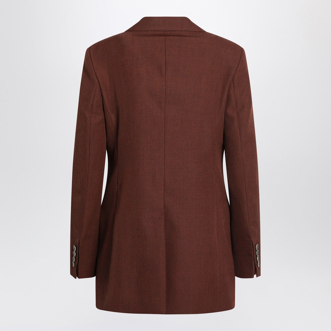 Max Mara Earth-Tone Jacket In Wool Grain De Poudre Women MAX MARA