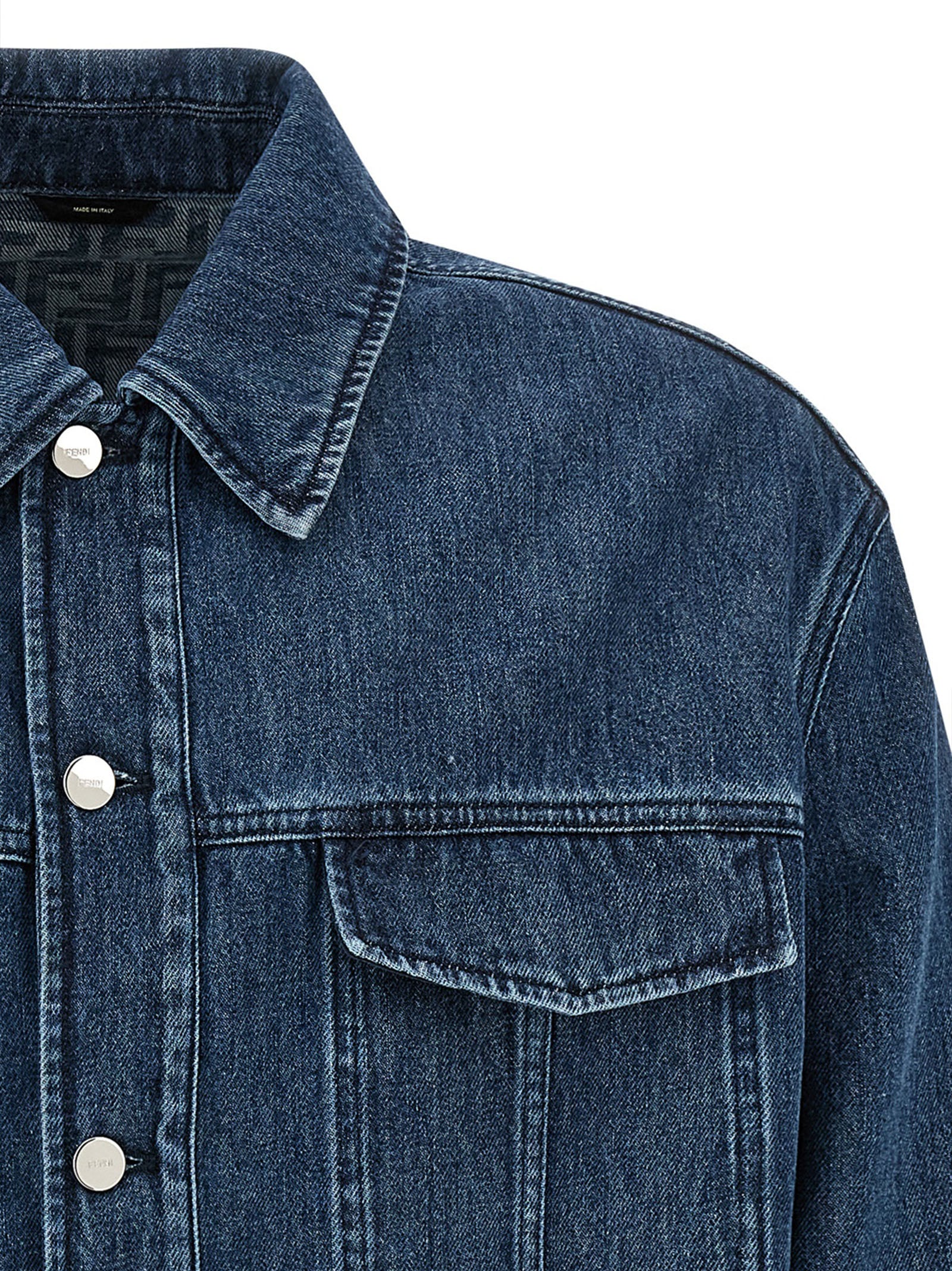 Fendi Men 'Ff Selleria' Denim Jacket FENDI