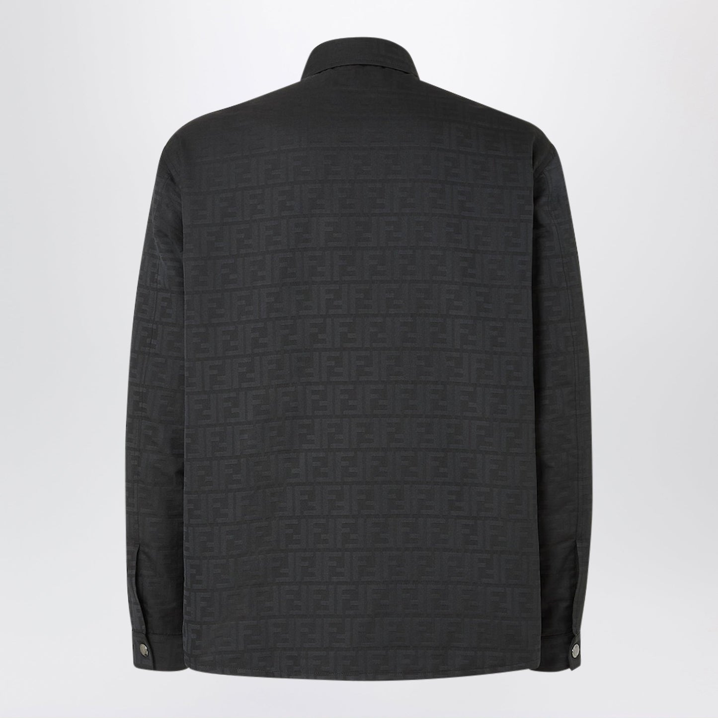 Fendi Black Ff Zucca Jacquard Nylon Blouson Men FENDI
