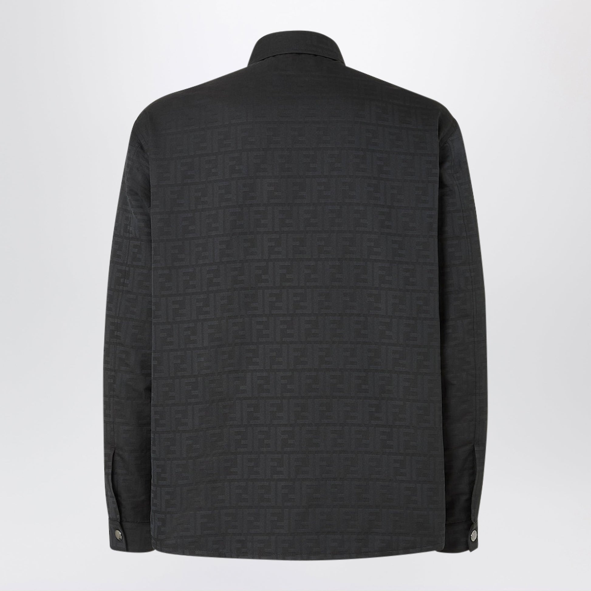 Fendi Black Ff Zucca Jacquard Nylon Blouson Men FENDI