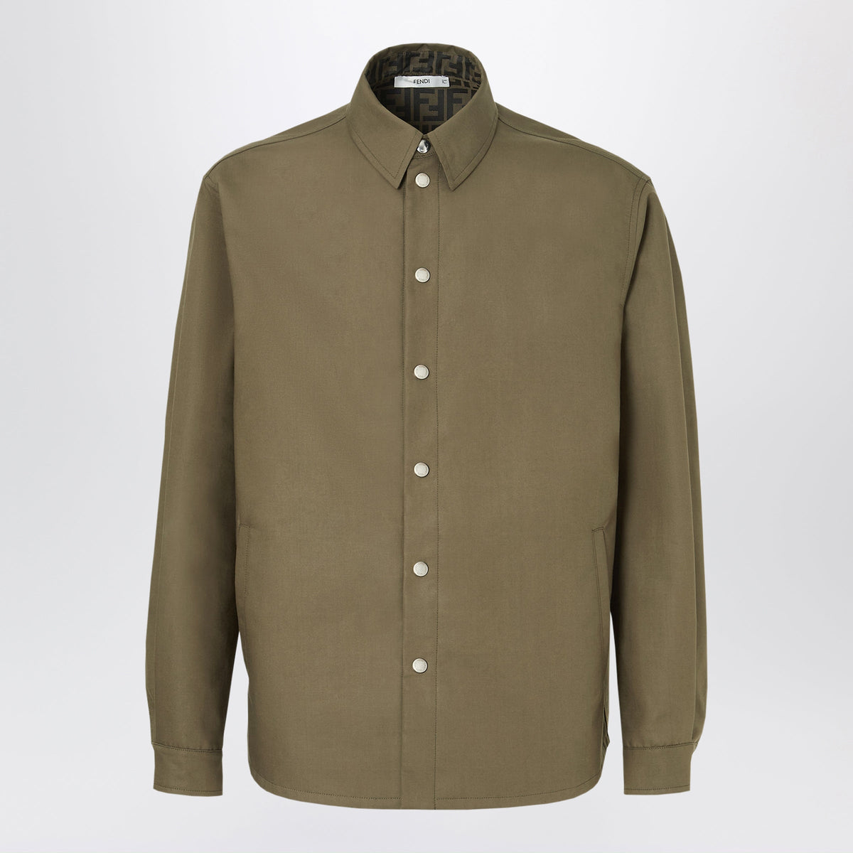 Fendi Military Green Mackintosh Fabric Blouson Men FENDI