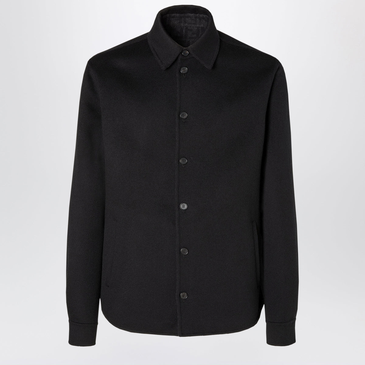 Fendi Blouson Jacket In Black Virgin Wool And Silk Men FENDI