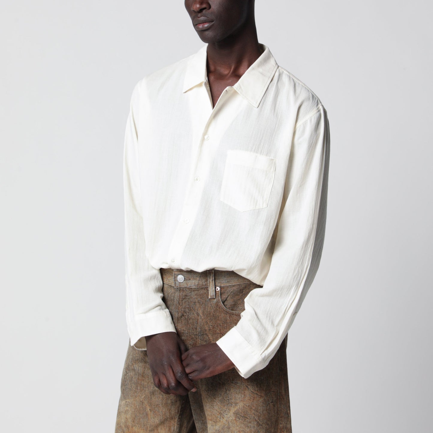Sefr Leo Shirt In Cotton Voile Men SEFR