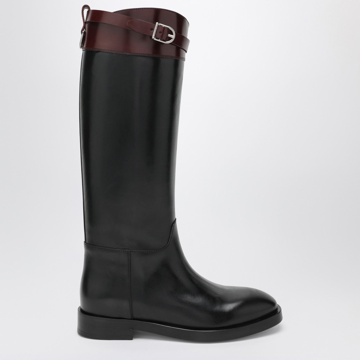 Durazzi Milano Black/Burgundy Two-Tone Boots Women Durazzi Milano