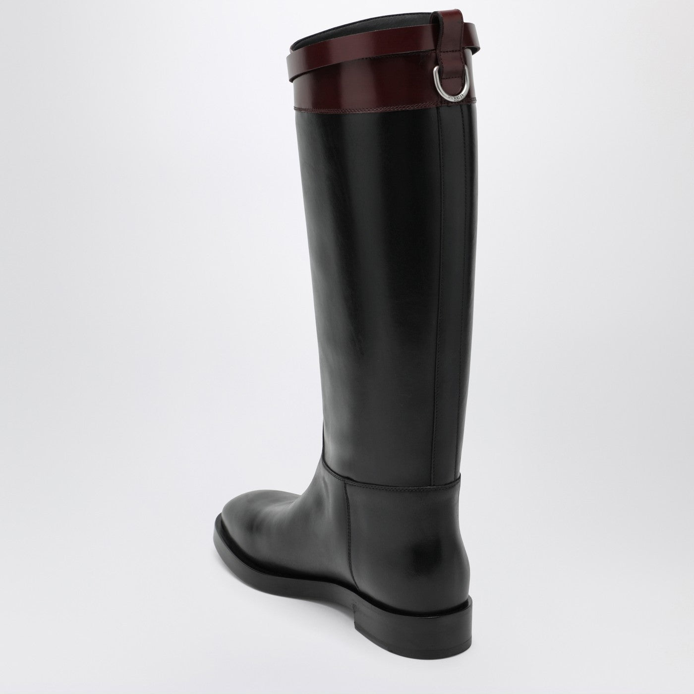 Durazzi Milano Black/Burgundy Two-Tone Boots Women Durazzi Milano