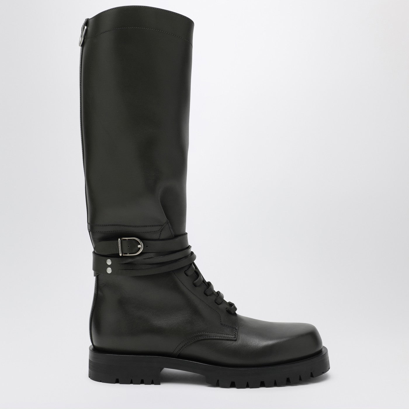 Durazzi Milano Dark Green High Combat Boots Women Durazzi Milano
