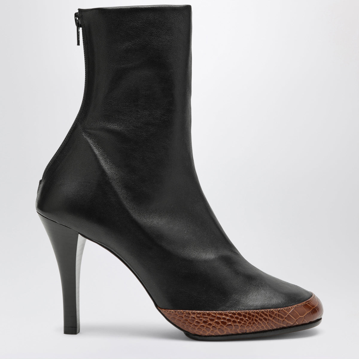 Jude Black/Tan Luna Ankle Boots In Leather Women Jude