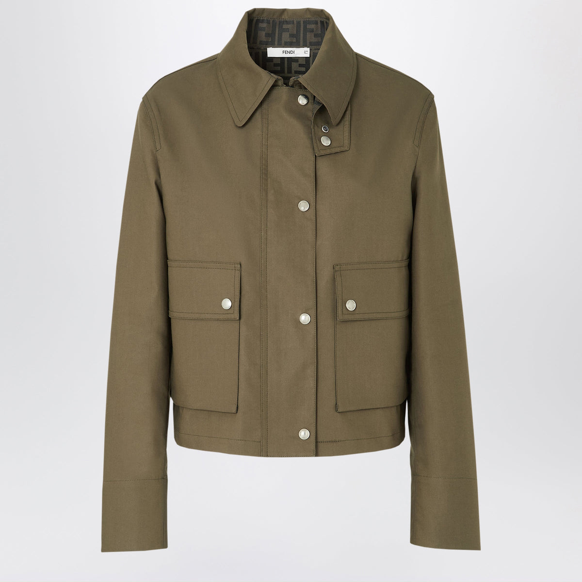 Fendi Military Green Mackintosh Jacket Women FENDI