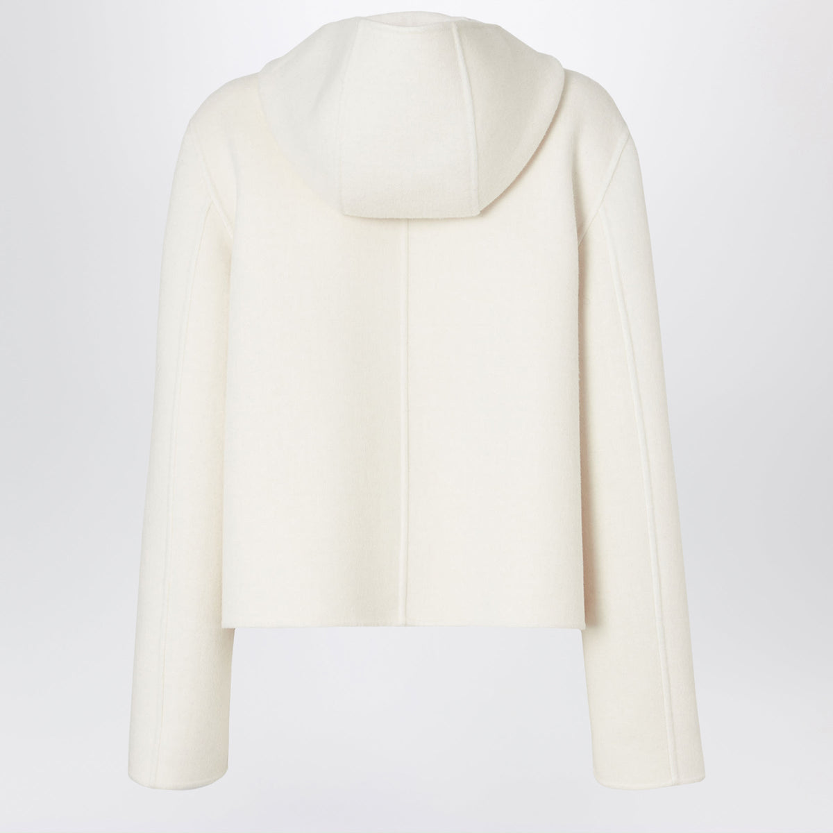 Fendi Ff Zucca Blouson Jacket In Ivory Wool And Silk Women FENDI