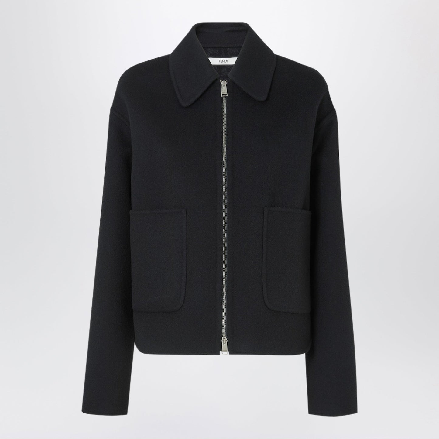 Fendi Black Ff Zucca Wool Blouson Women FENDI