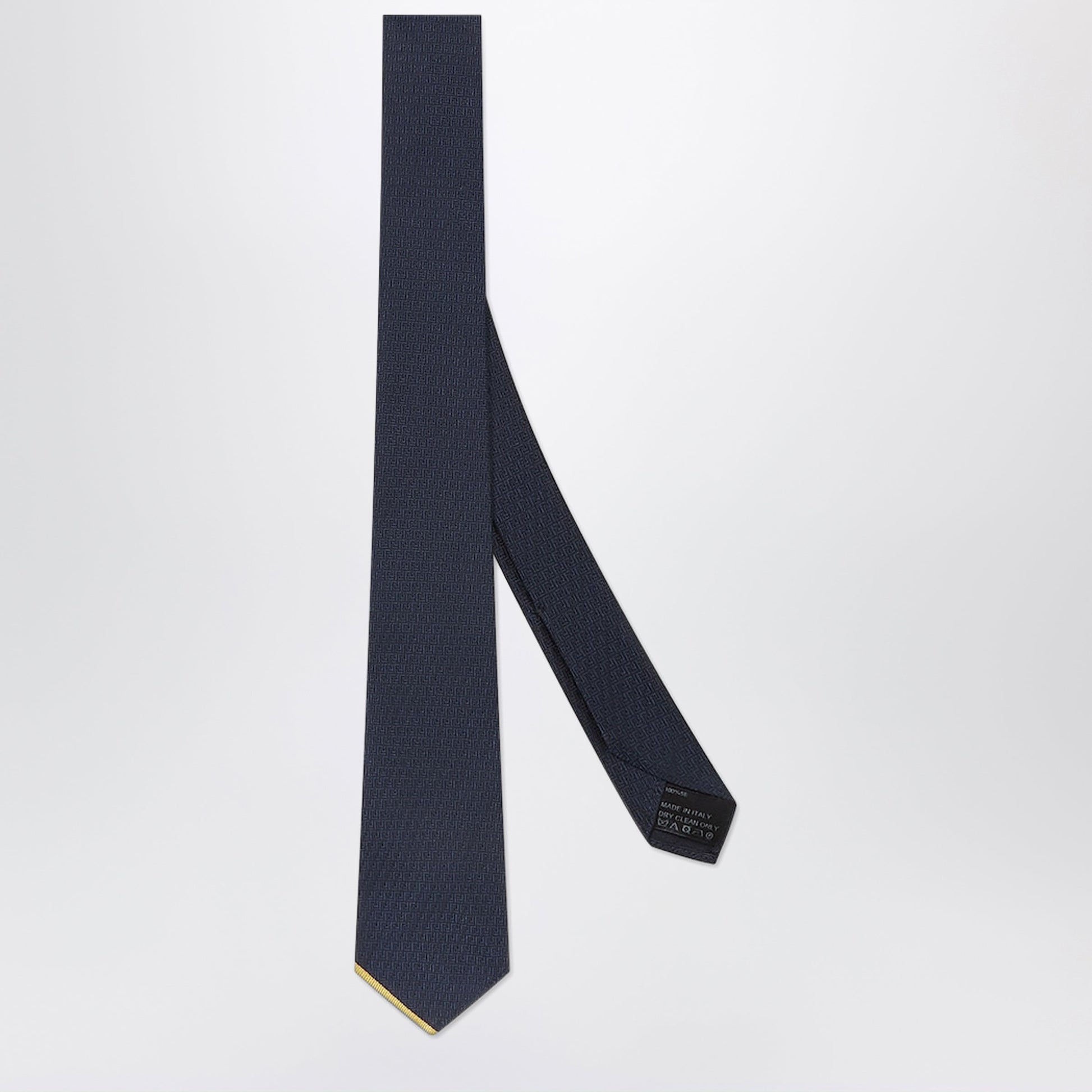Fendi Blue Ff Silk Tie Men FENDI