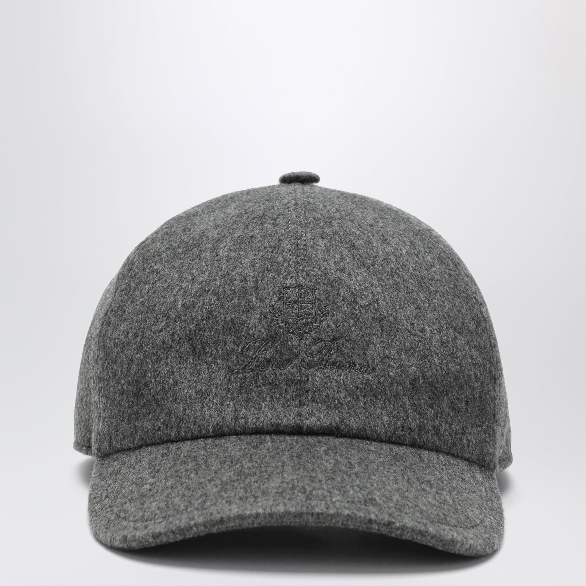 Loro Piana Grey Melange Cashmere Baseball Cap Men LORO PIANA