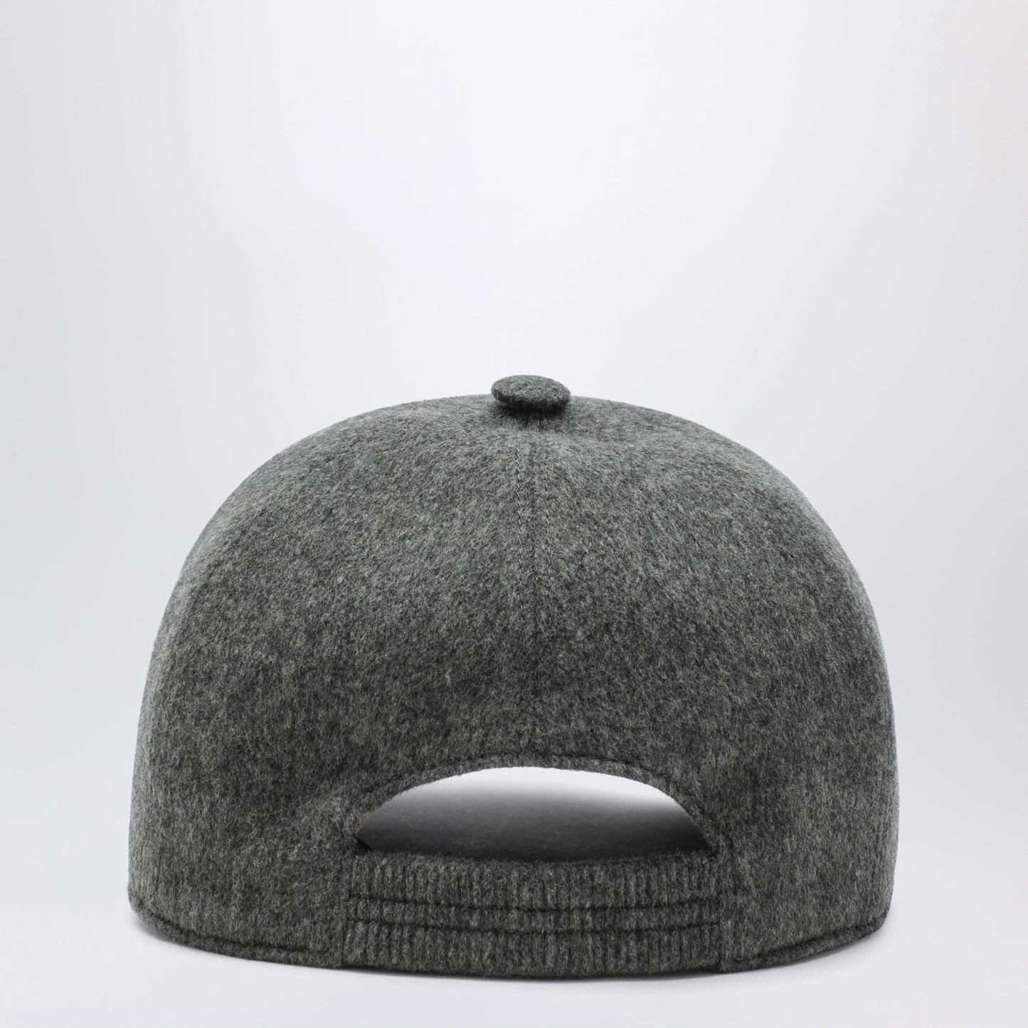 Loro Piana Grey Melange Cashmere Baseball Cap Men LORO PIANA