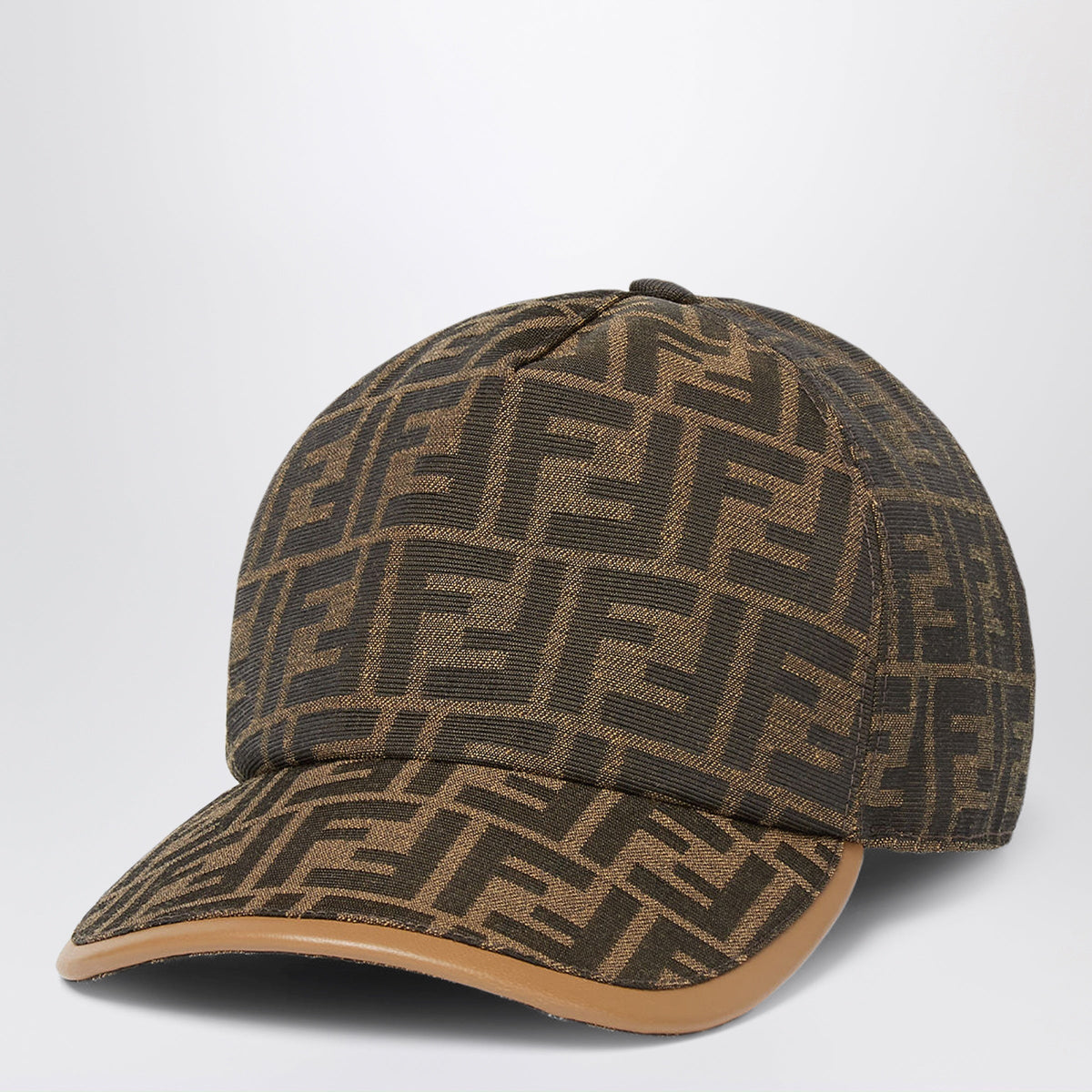 Fendi Tobacco Ff Jacquard Fabric Baseball Cap Men FENDI