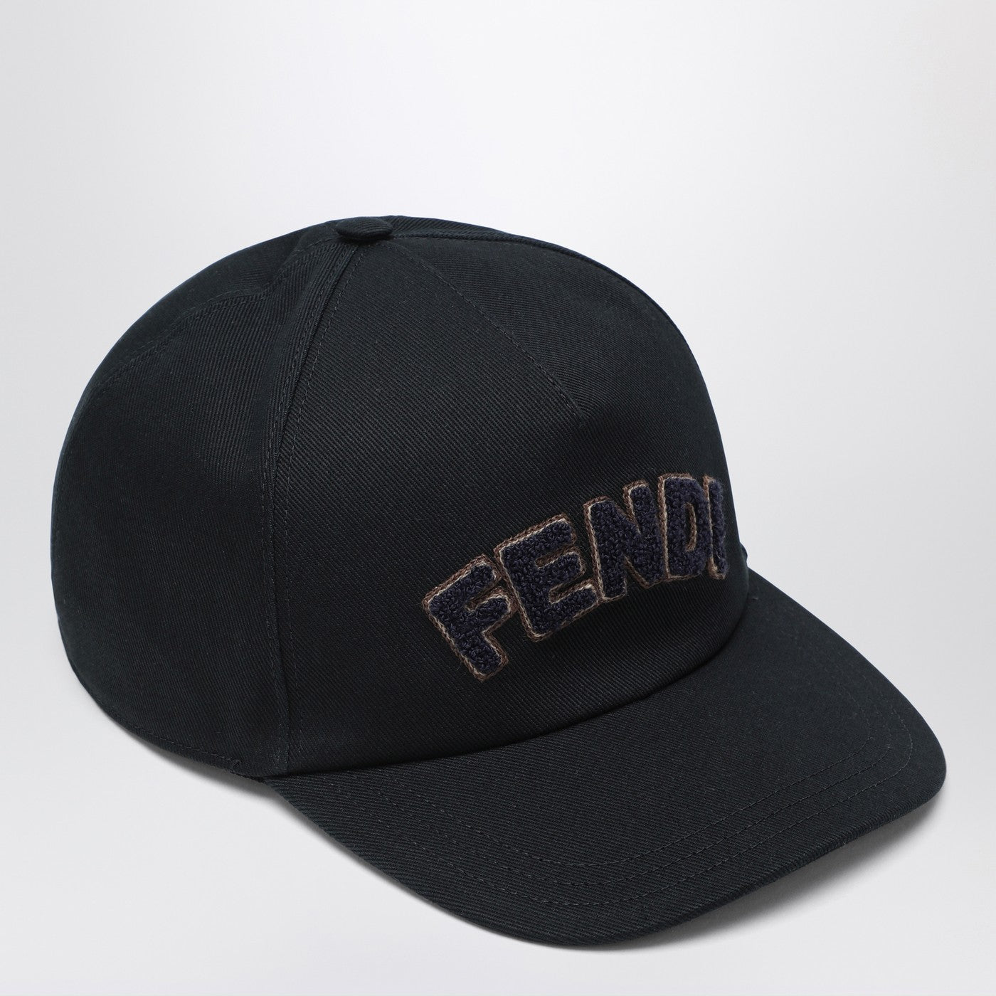 Fendi Blue Cotton Baseball Cap Men FENDI