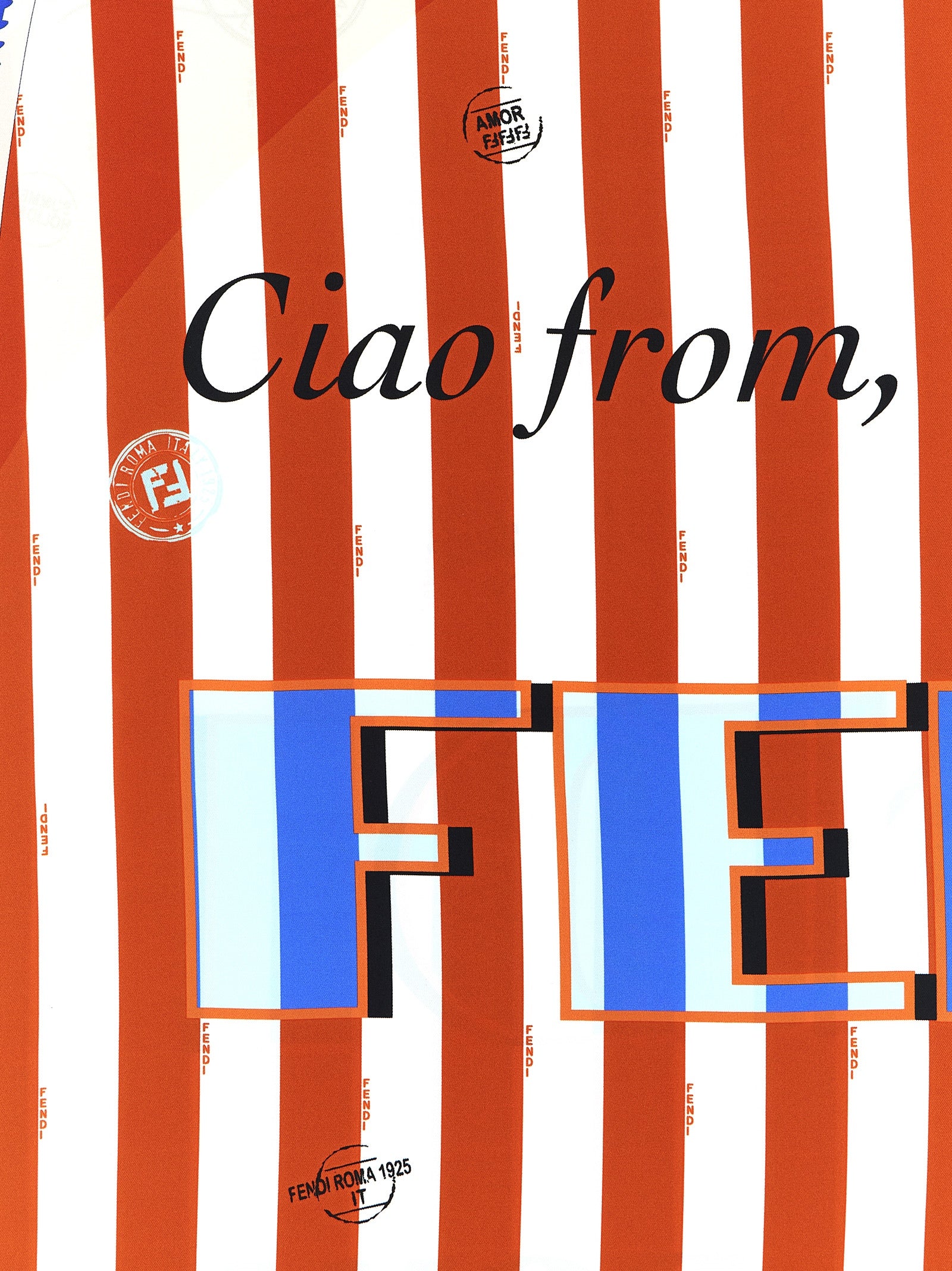 Fendi Women 'Pequin' Silk Scarf FENDI