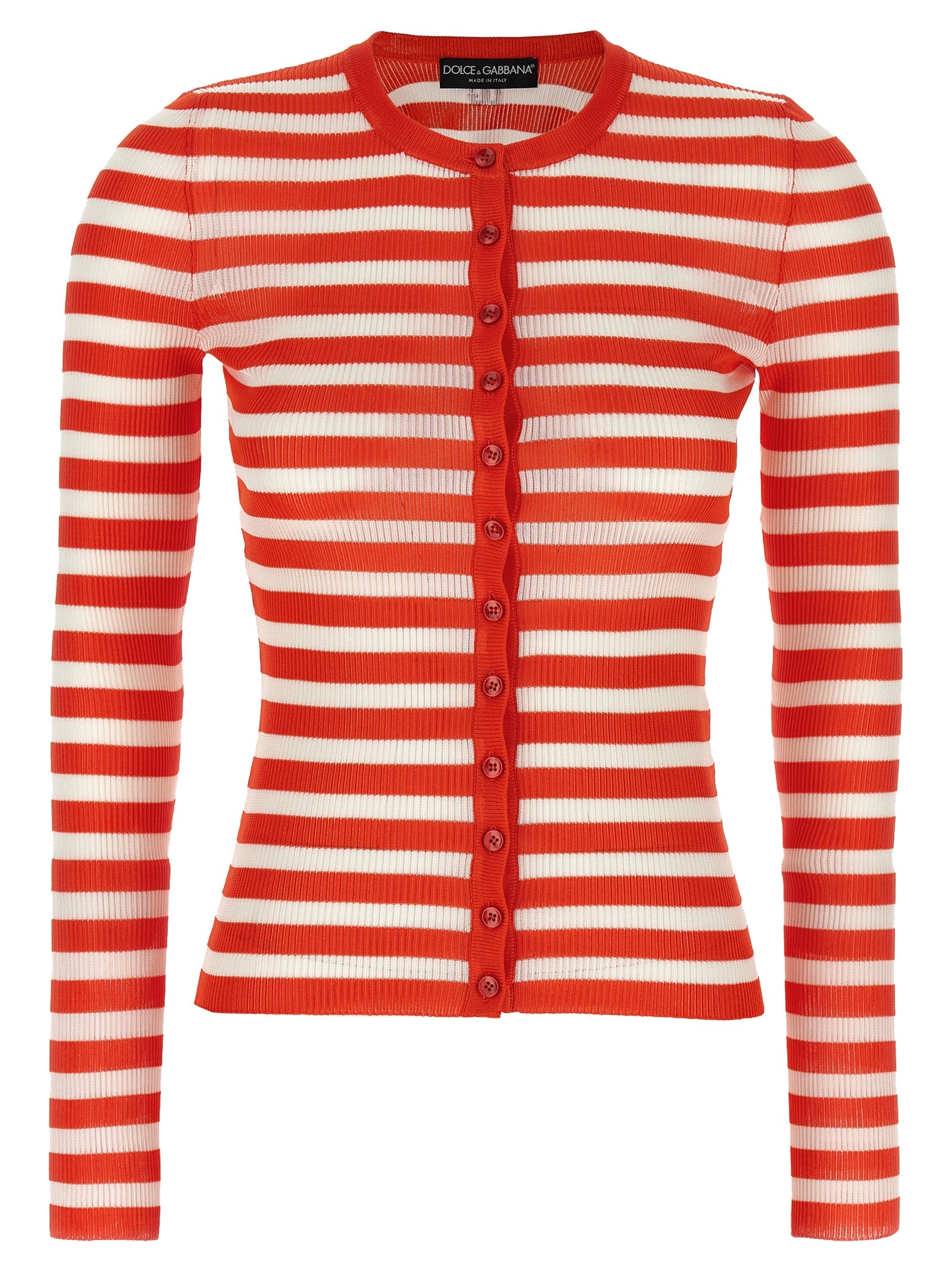 Dolce & Gabbana Women Striped Viscose Cardigan DOLCE & GABBANA