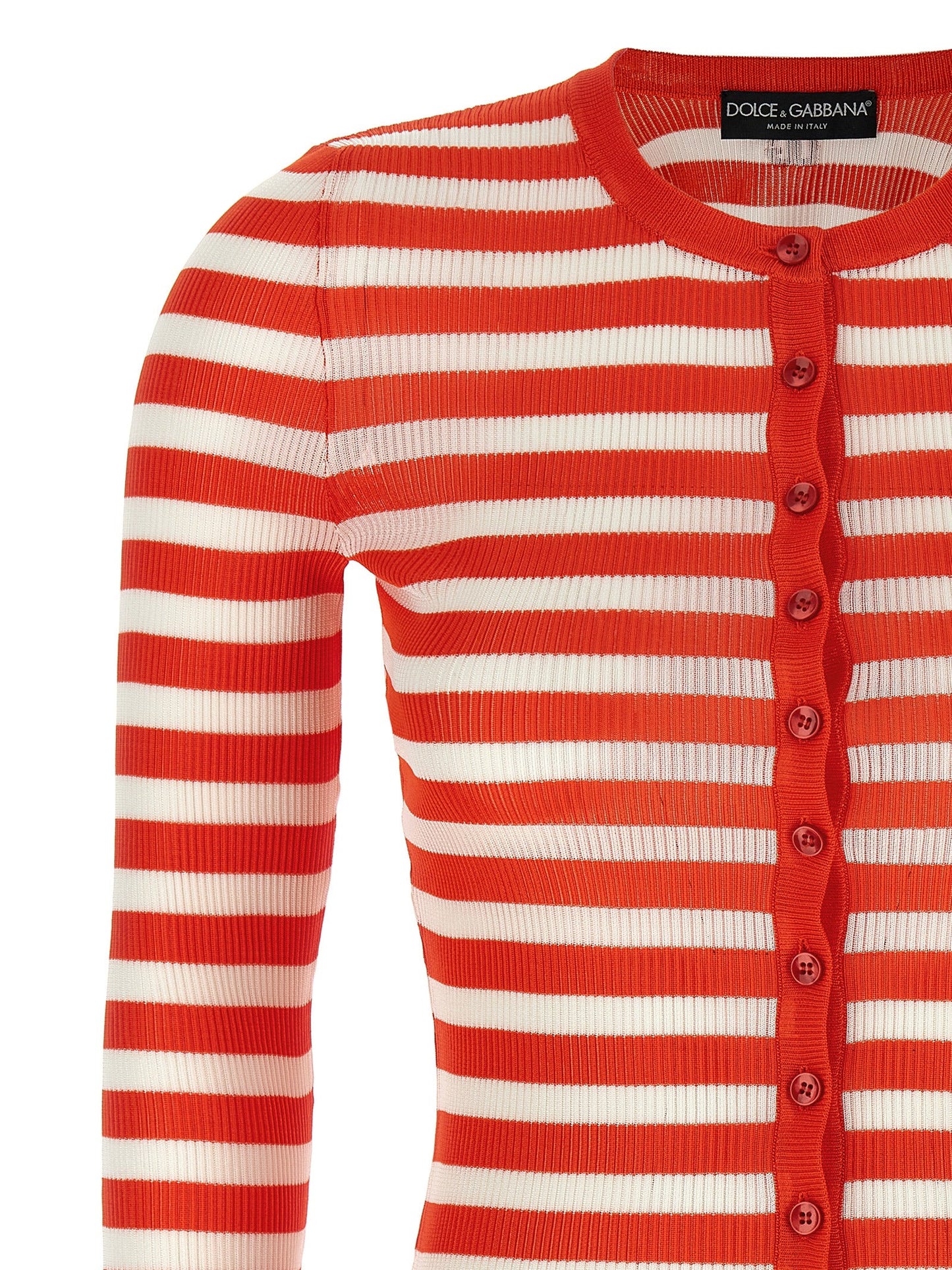 Dolce & Gabbana Women Striped Viscose Cardigan DOLCE & GABBANA