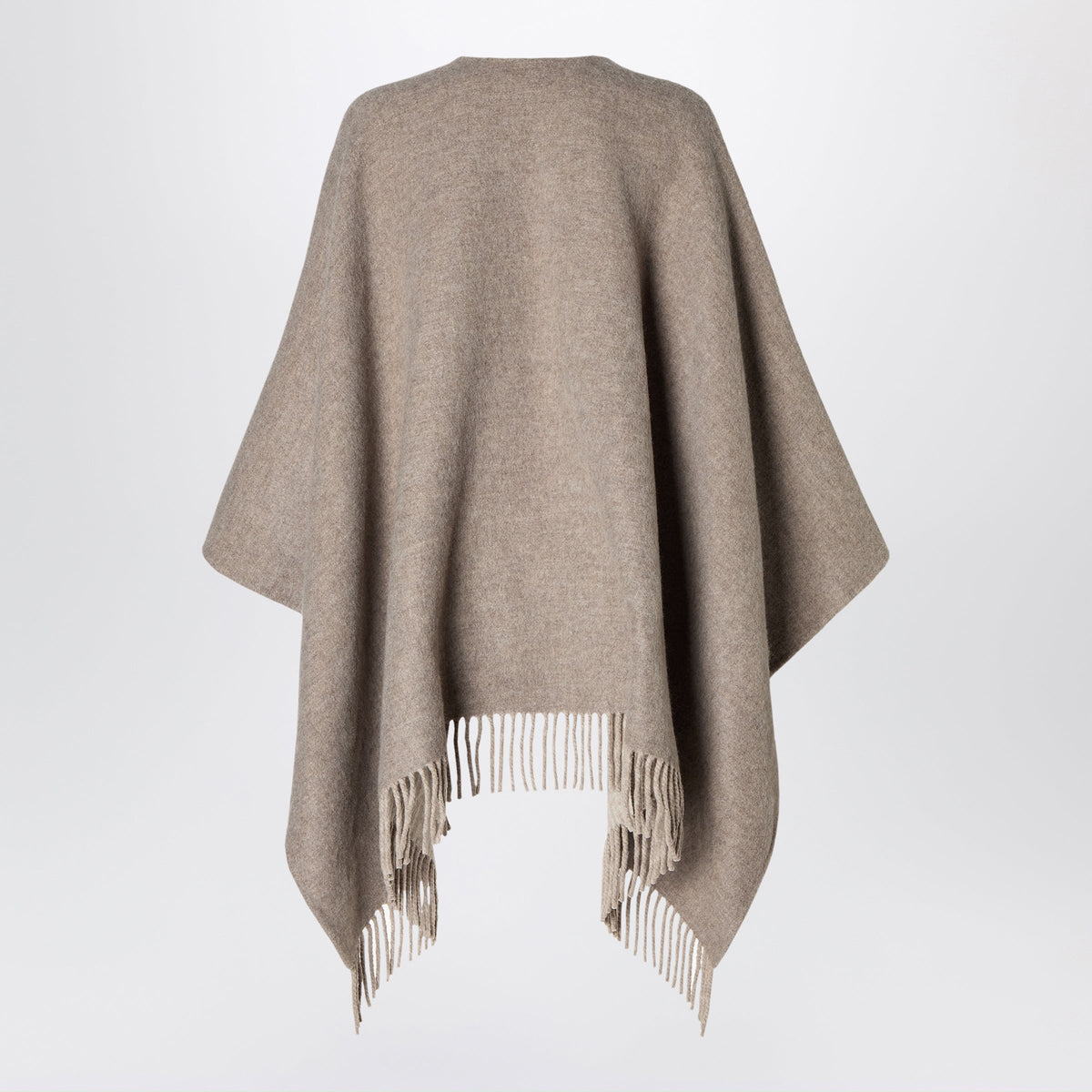 Fendi Dove Grey Ff Poncho In Wool And Cashmere Women FENDI
