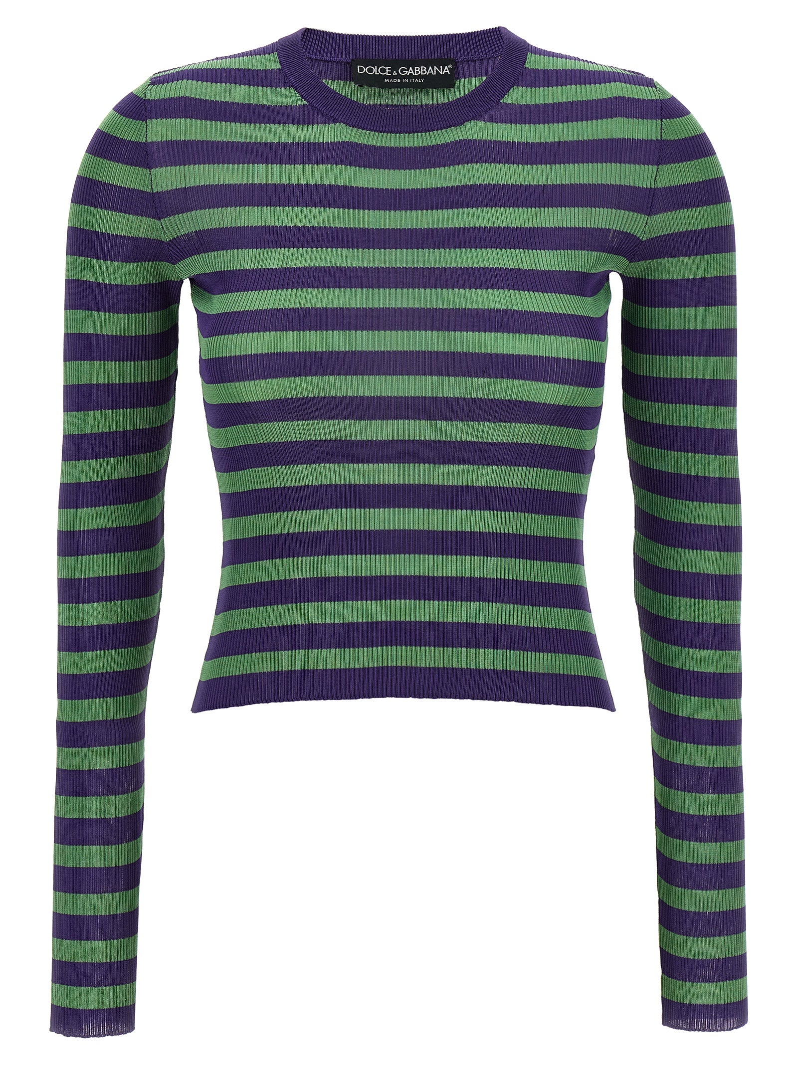 Dolce & Gabbana Women Striped Viscose Sweater DOLCE & GABBANA