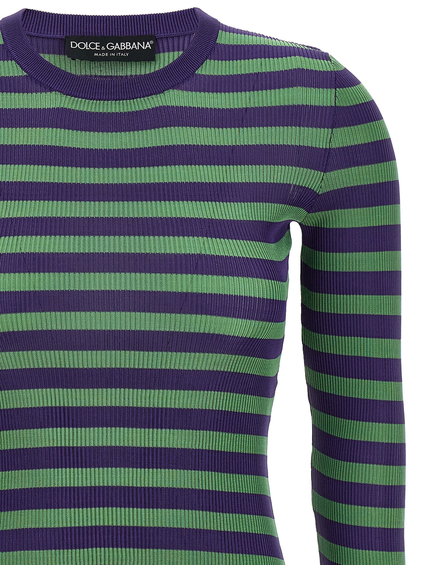 Dolce & Gabbana Women Striped Viscose Sweater DOLCE & GABBANA