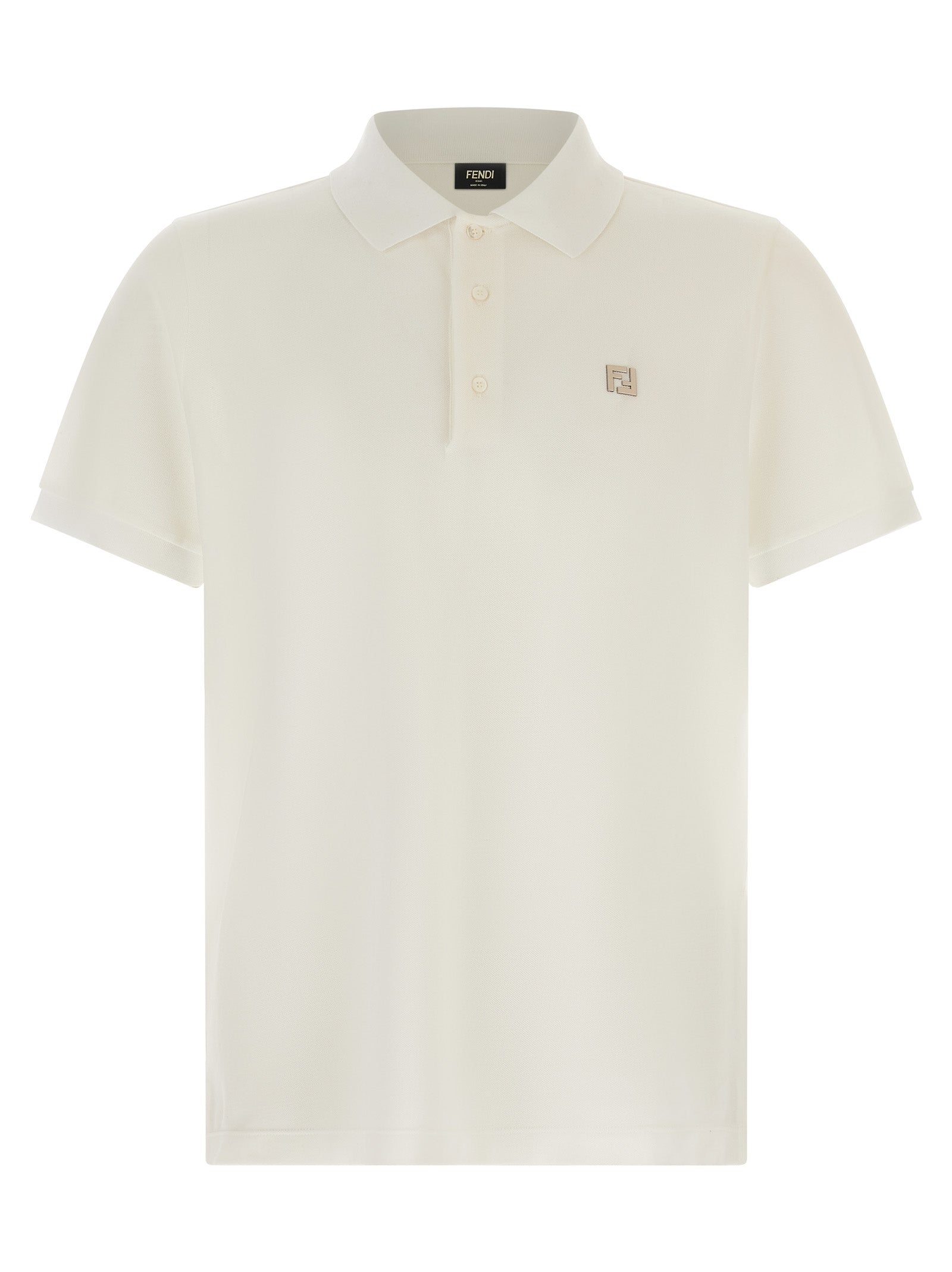 Fendi Men Ff Metallic Logo Polo Shirt FENDI