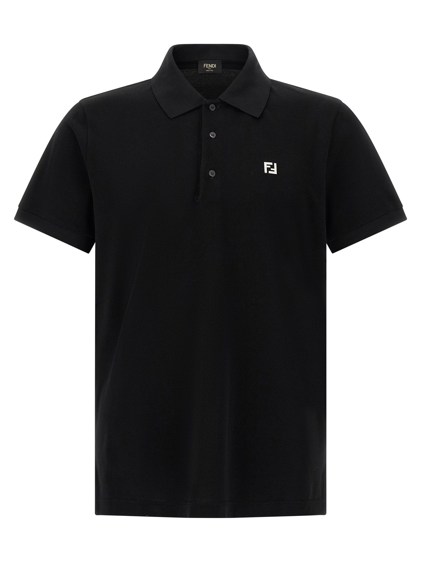 Fendi Men Ff Metallic Logo Polo Shirt FENDI