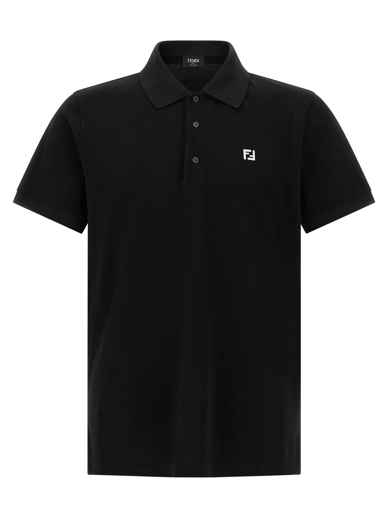Fendi Men Ff Metallic Logo Polo Shirt FENDI