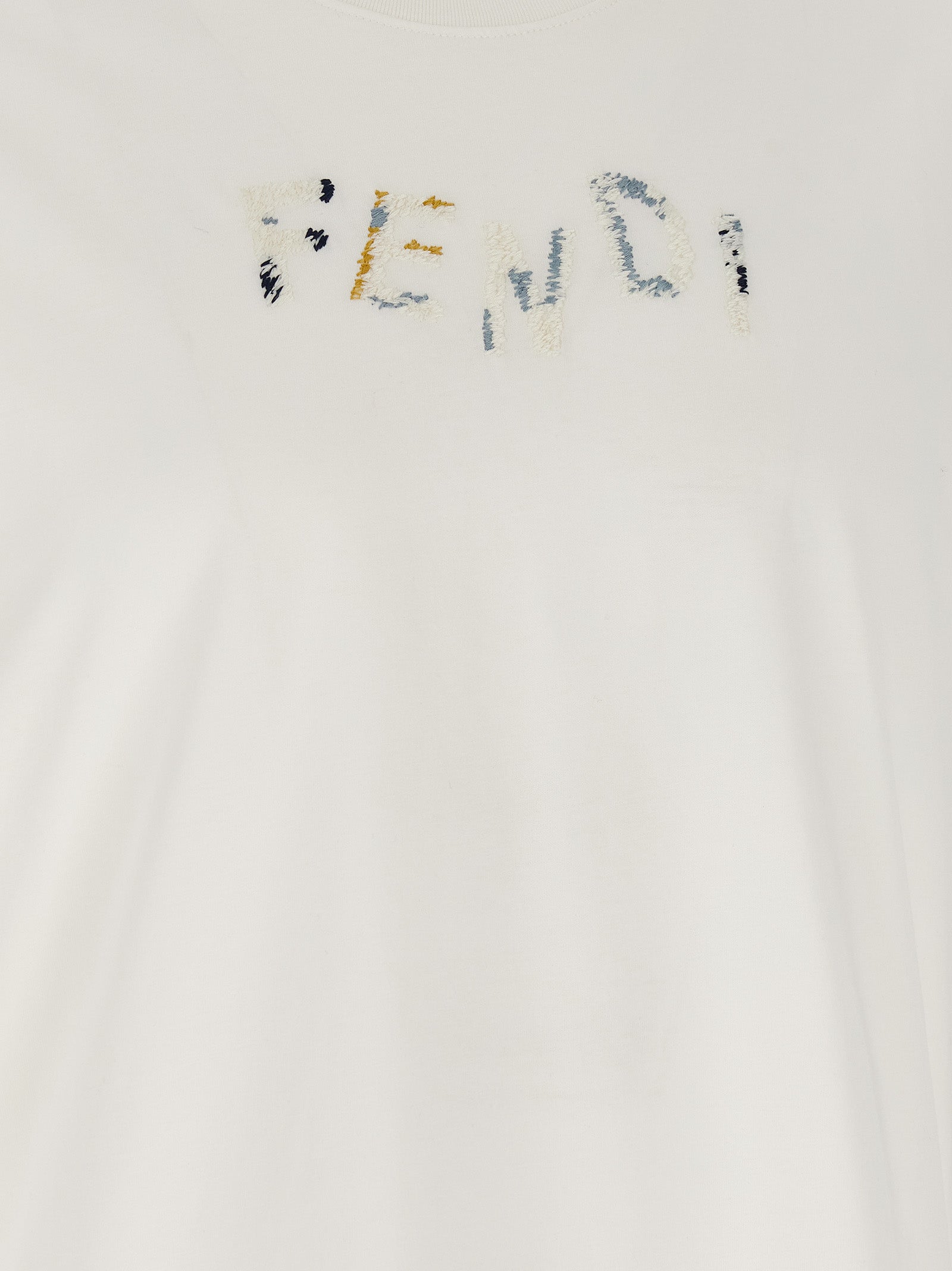 Fendi Men Logo Embroidery T-Shirt FENDI