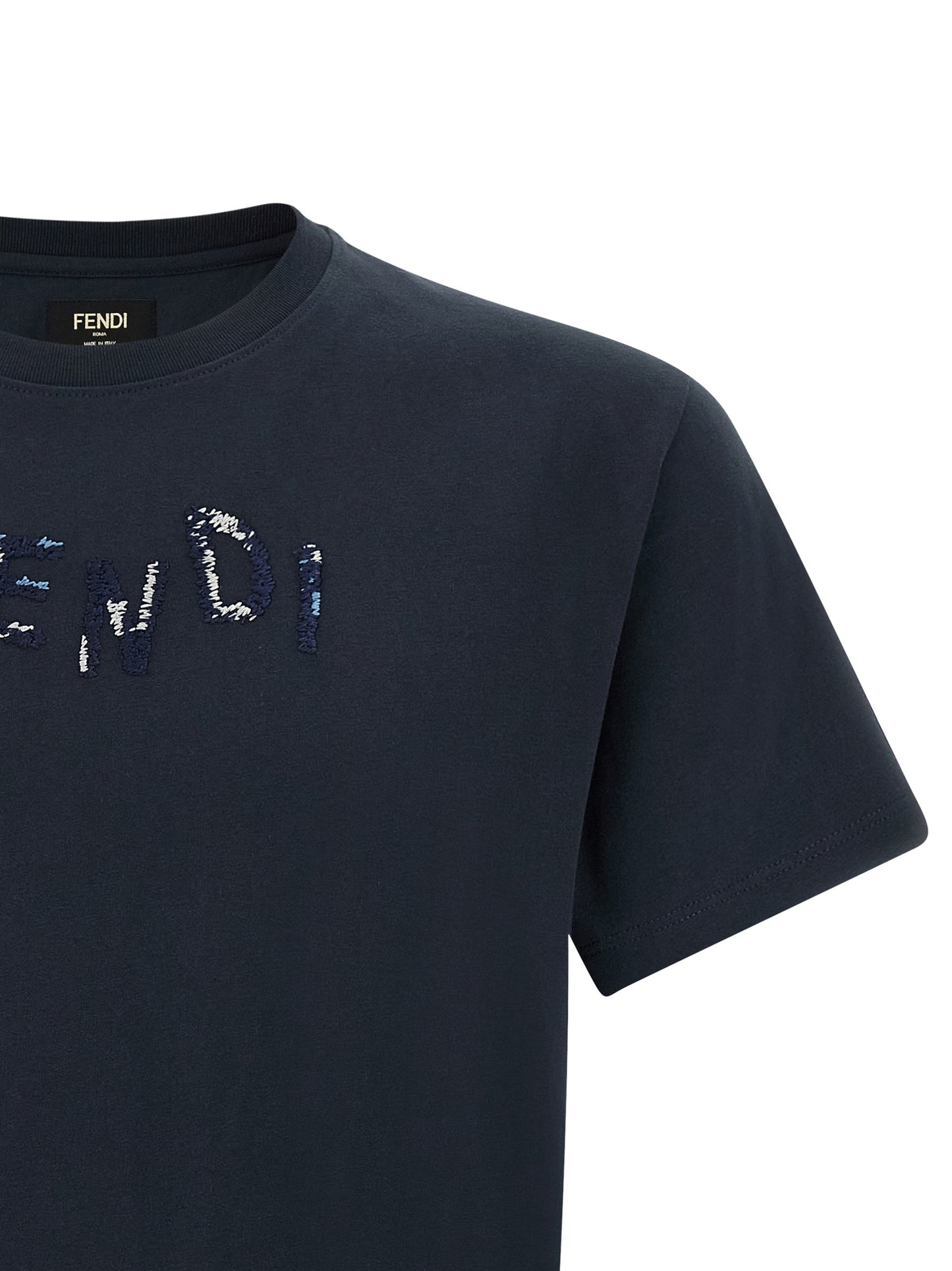 Fendi Men Logo Embroidery T-Shirt FENDI