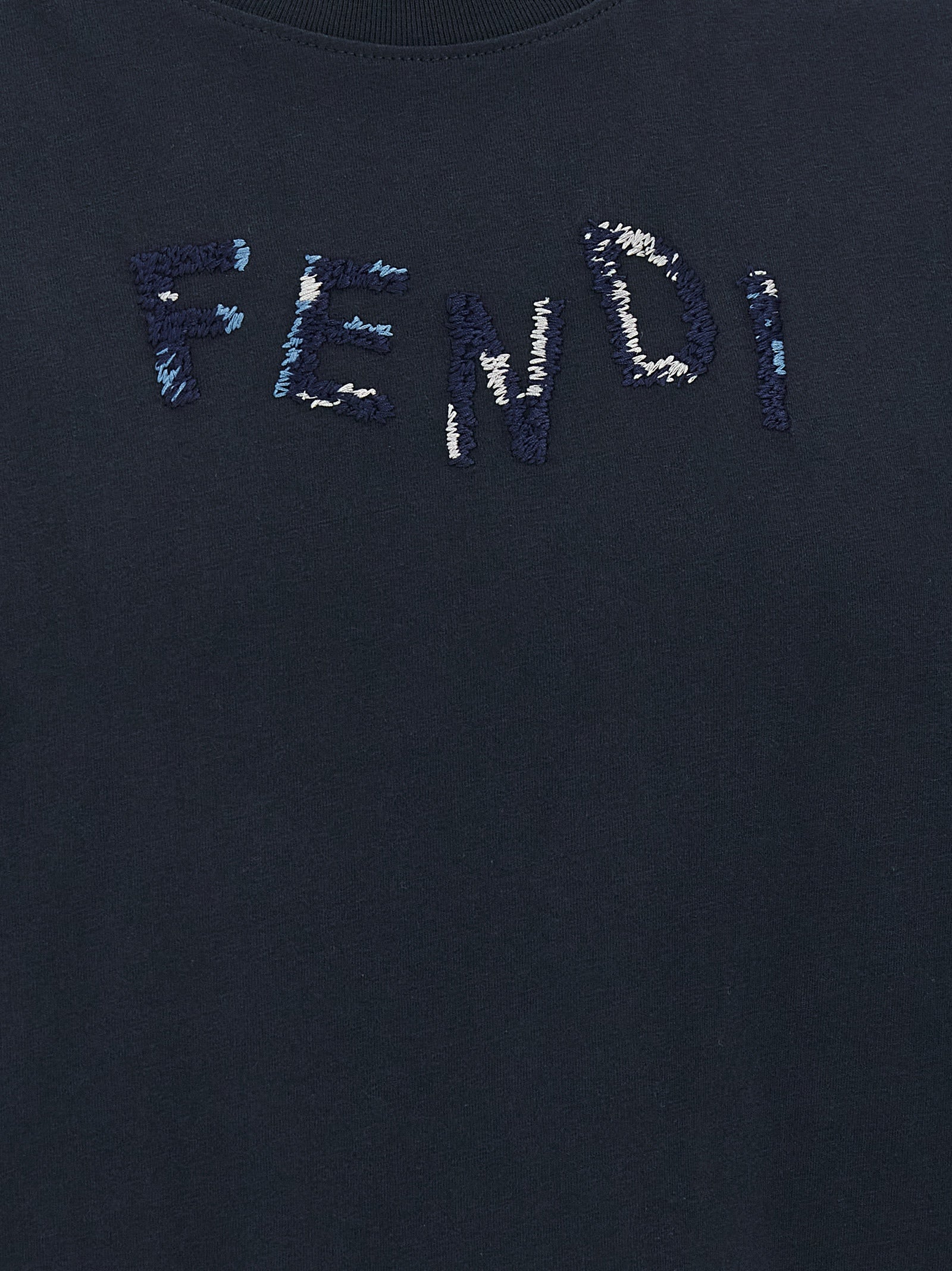 Fendi Men Logo Embroidery T-Shirt FENDI
