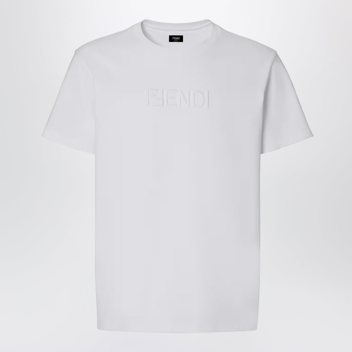 Fendi White Cotton T-Shirt Men FENDI