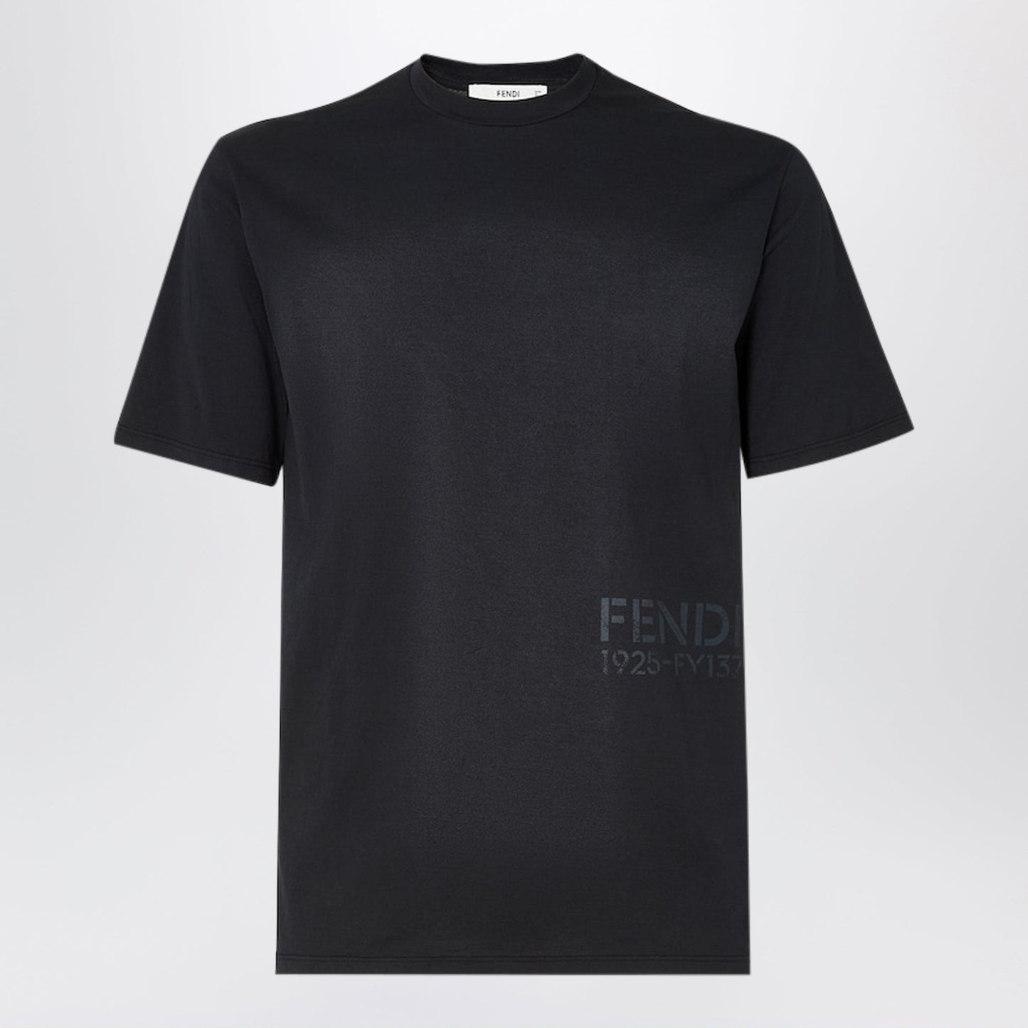 Fendi Black Cotton T-Shirt Men FENDI