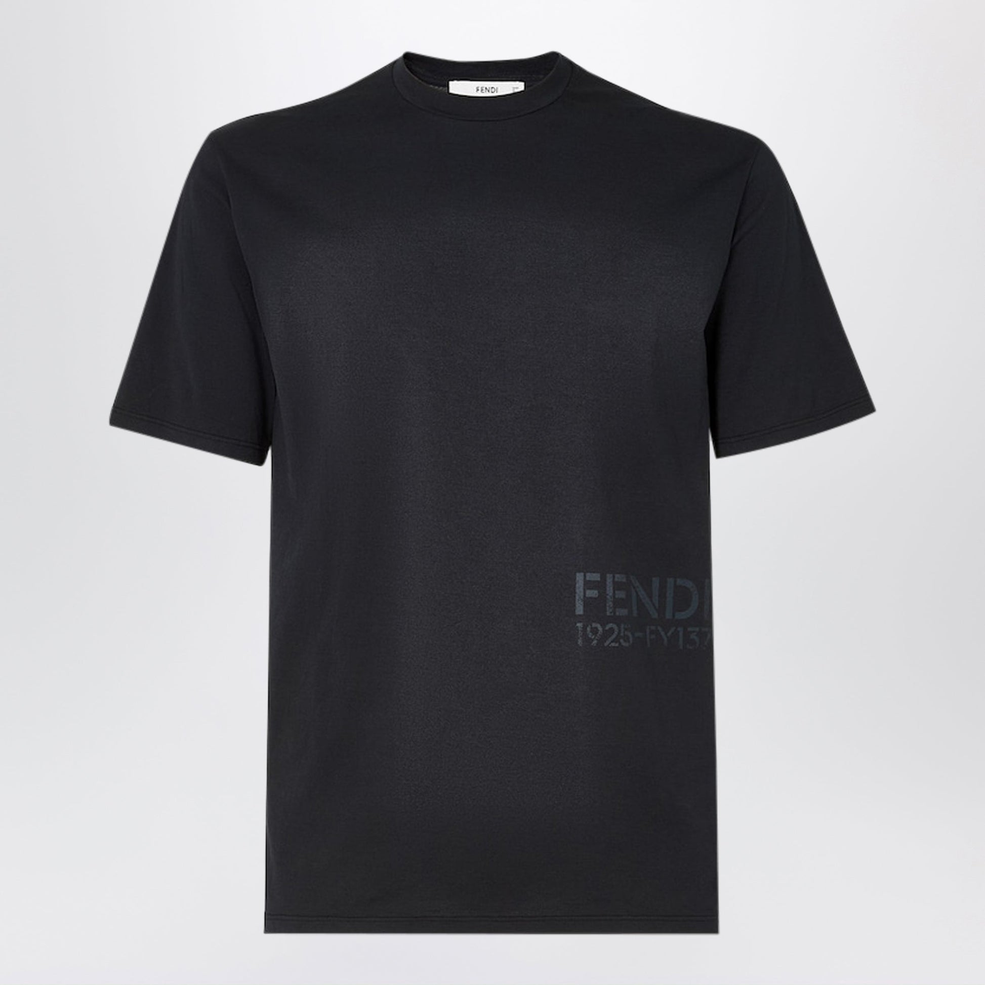 Fendi Black Cotton T-Shirt Men FENDI
