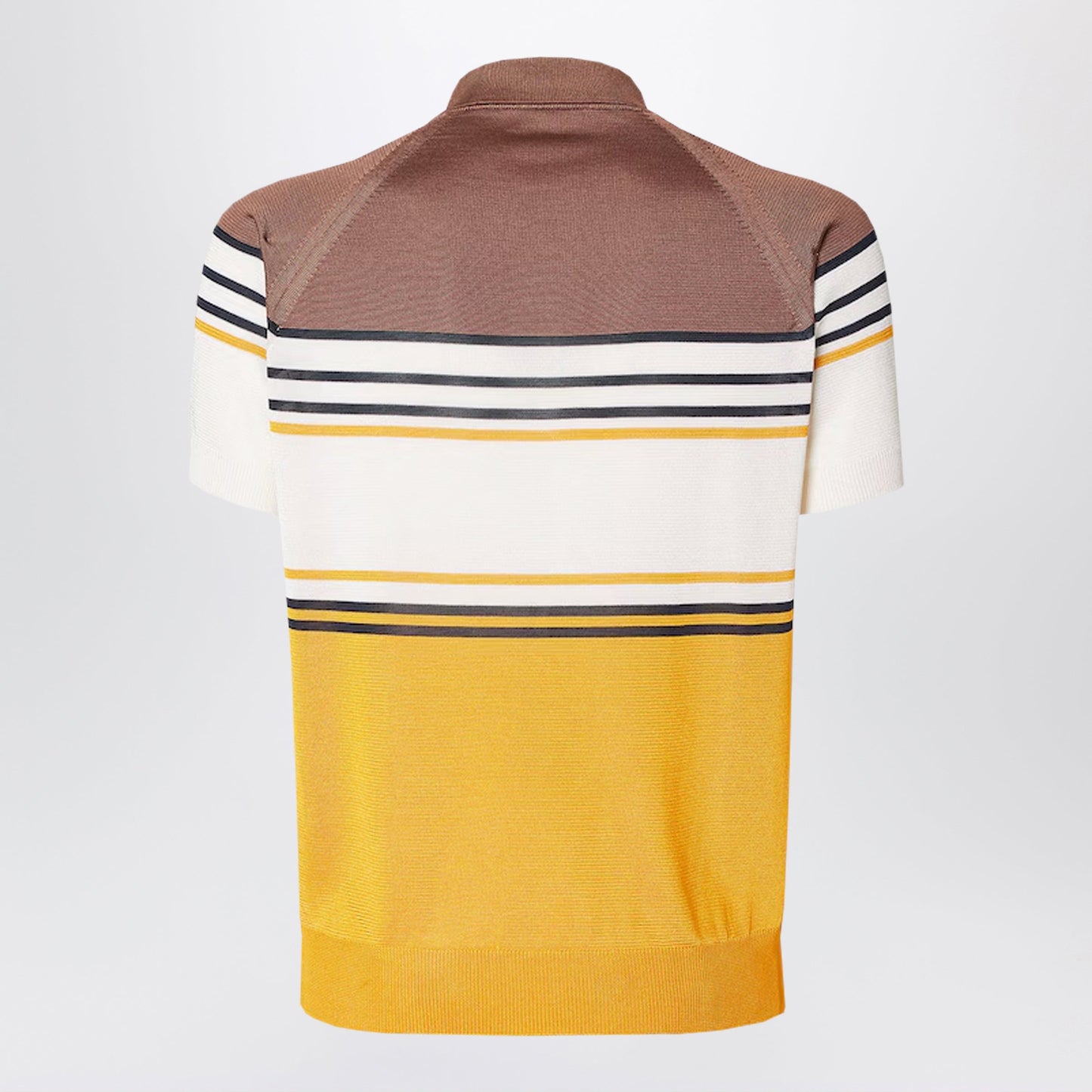 Fendi Multicoloured Striped Viscose Polo Shirt Men FENDI