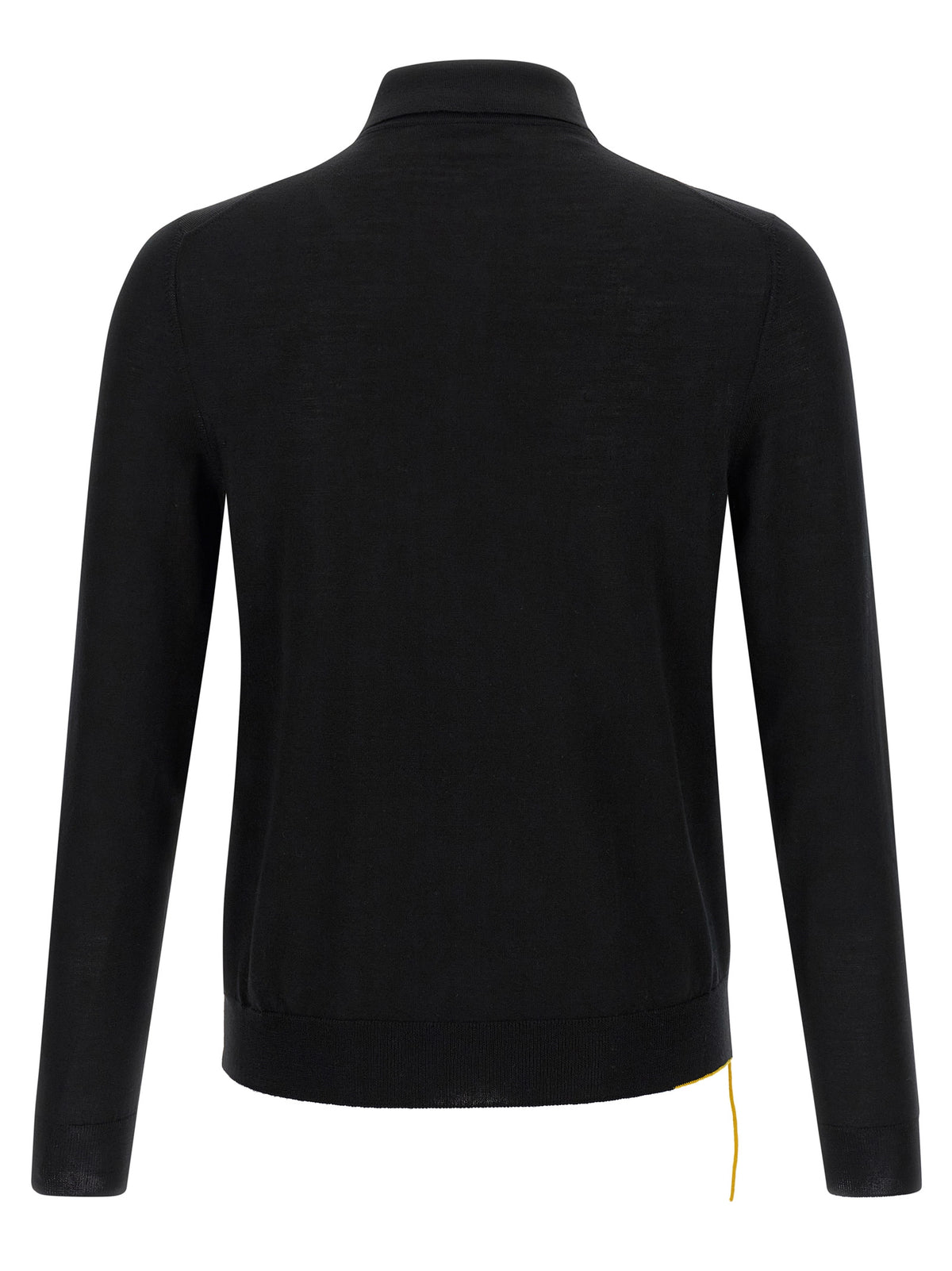 Fendi Men Yellow Stitching Polo Shirt With Visible Thread FENDI