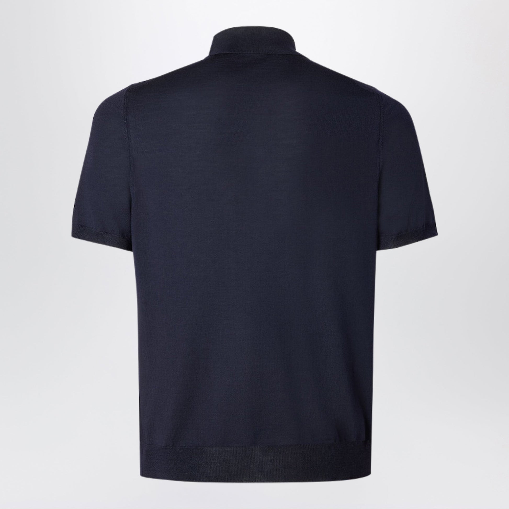 Fendi Navy Blue Wool Polo Shirt Men FENDI