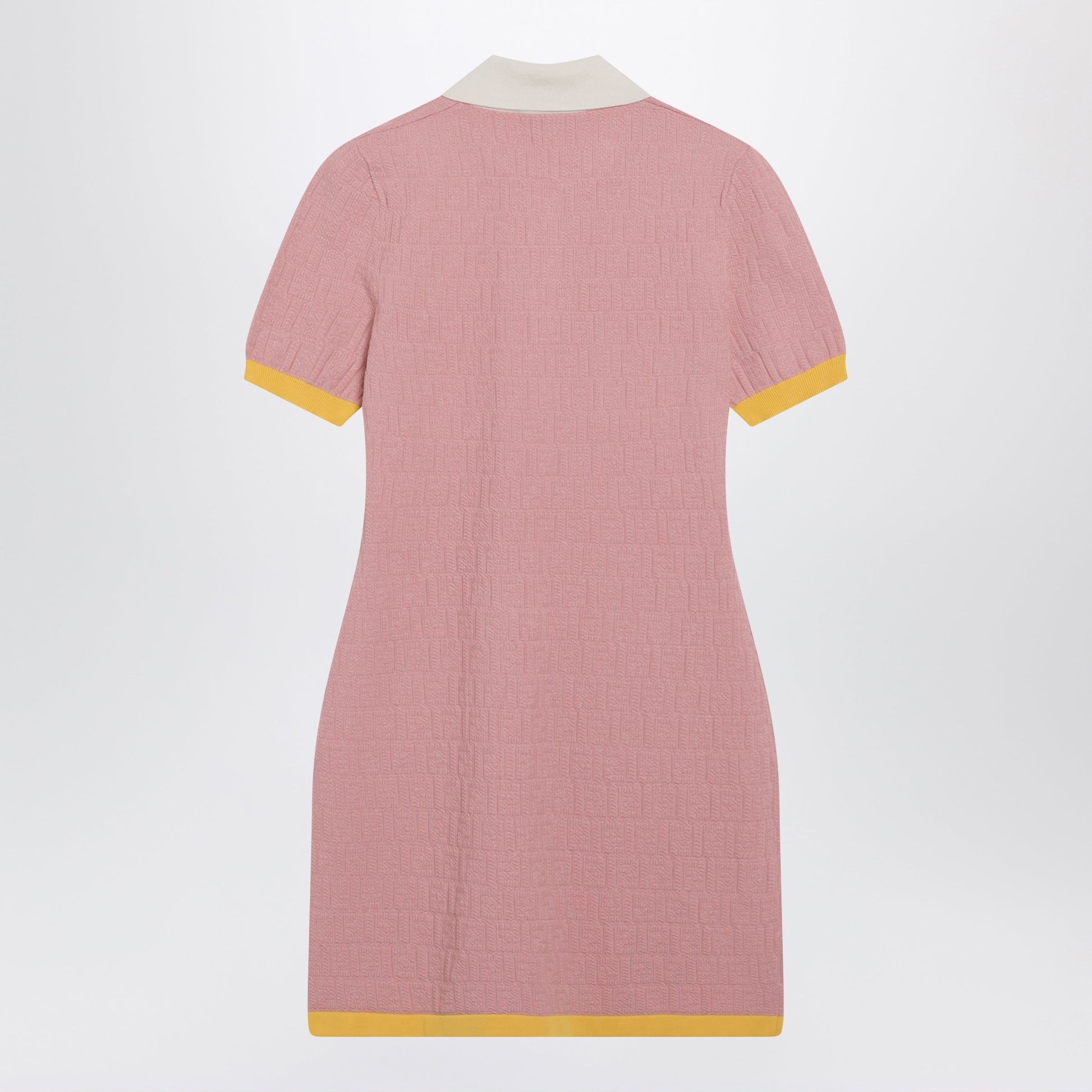 Fendi Pink Polo Dress With Ff Jacquard Women FENDI